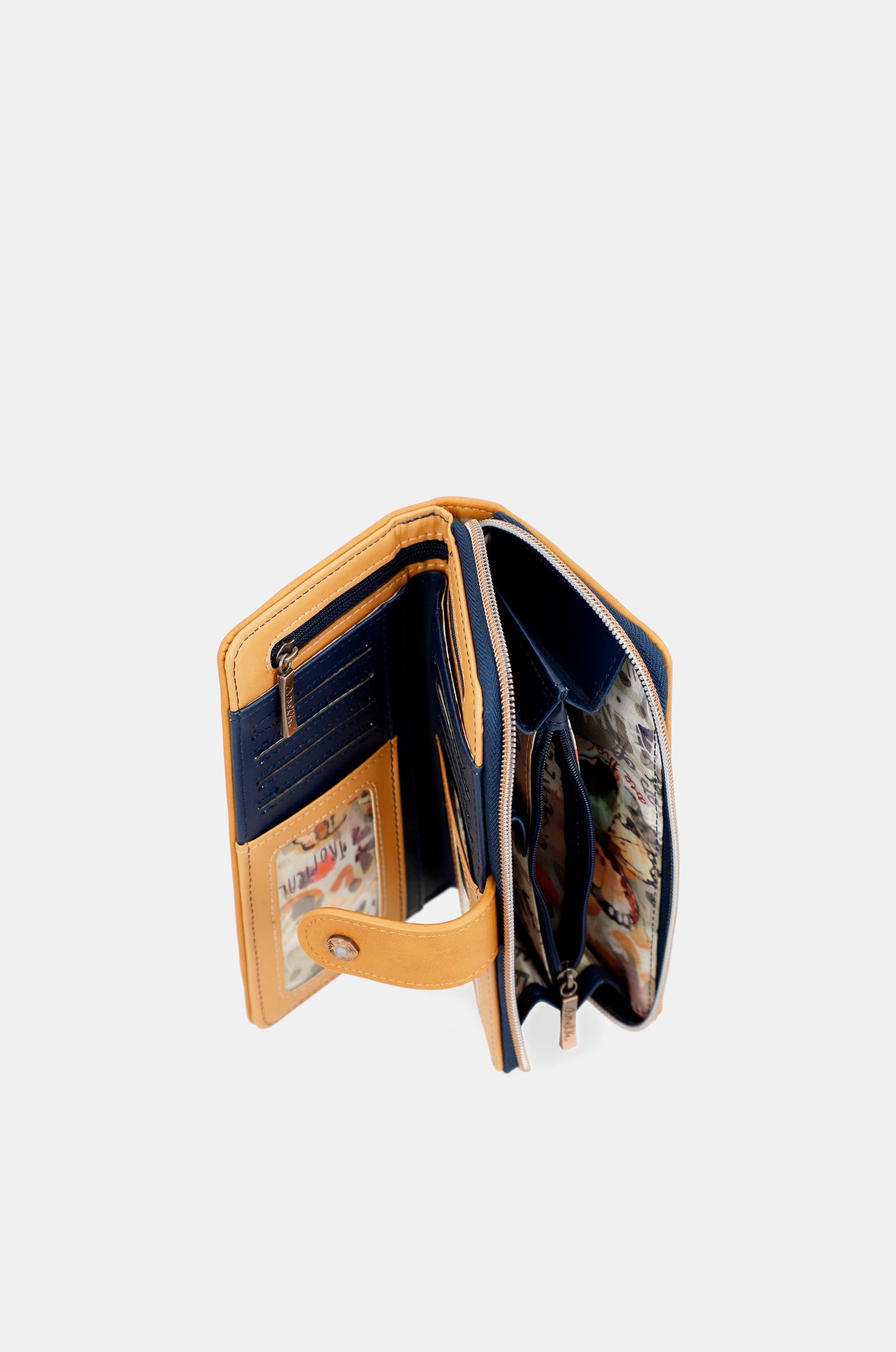 Nature Pachamama Navy bleu grand portefeuille RFID