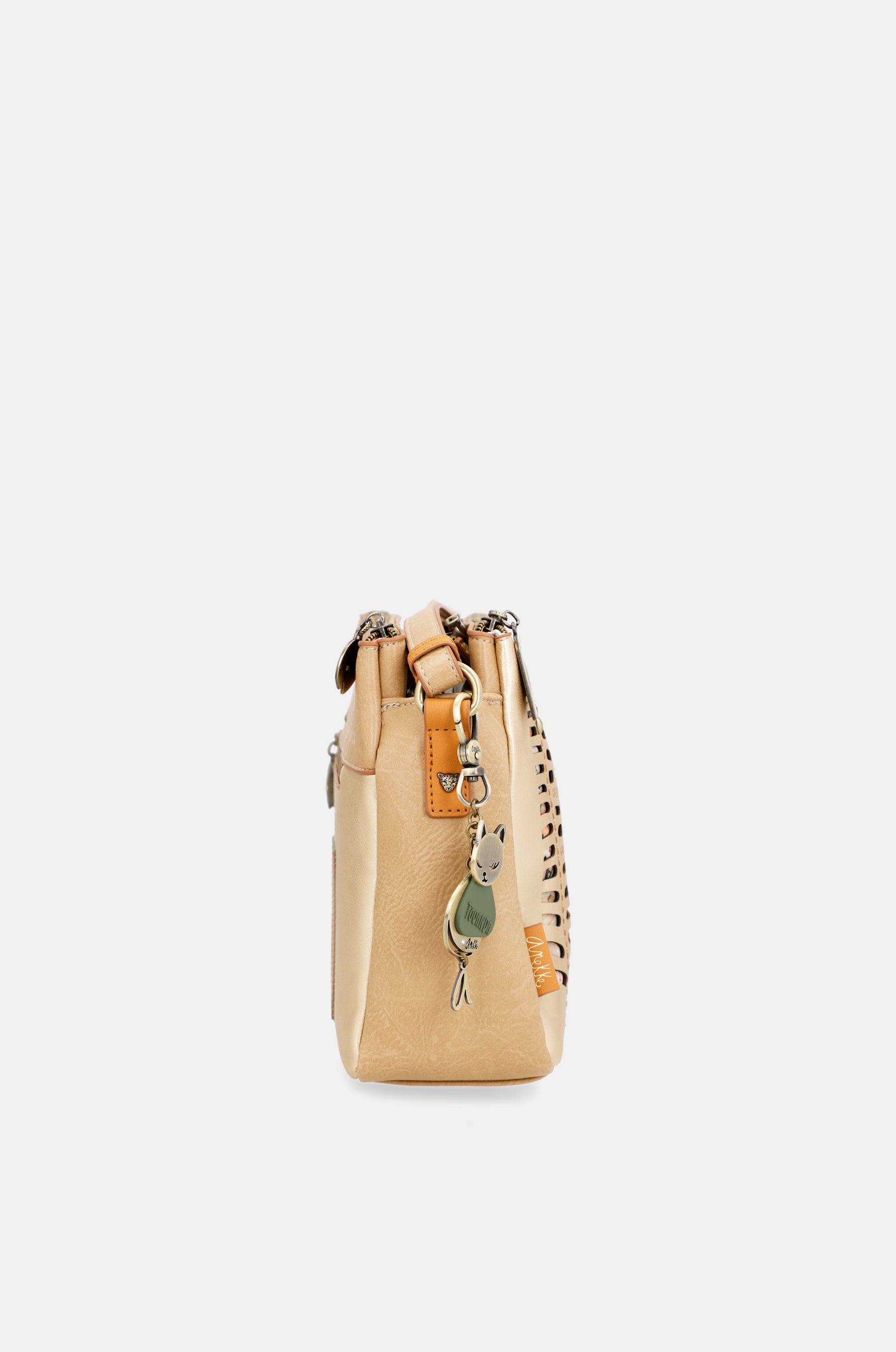 Nature Pachamama Golden Crossbody Sac avec trois compartiments