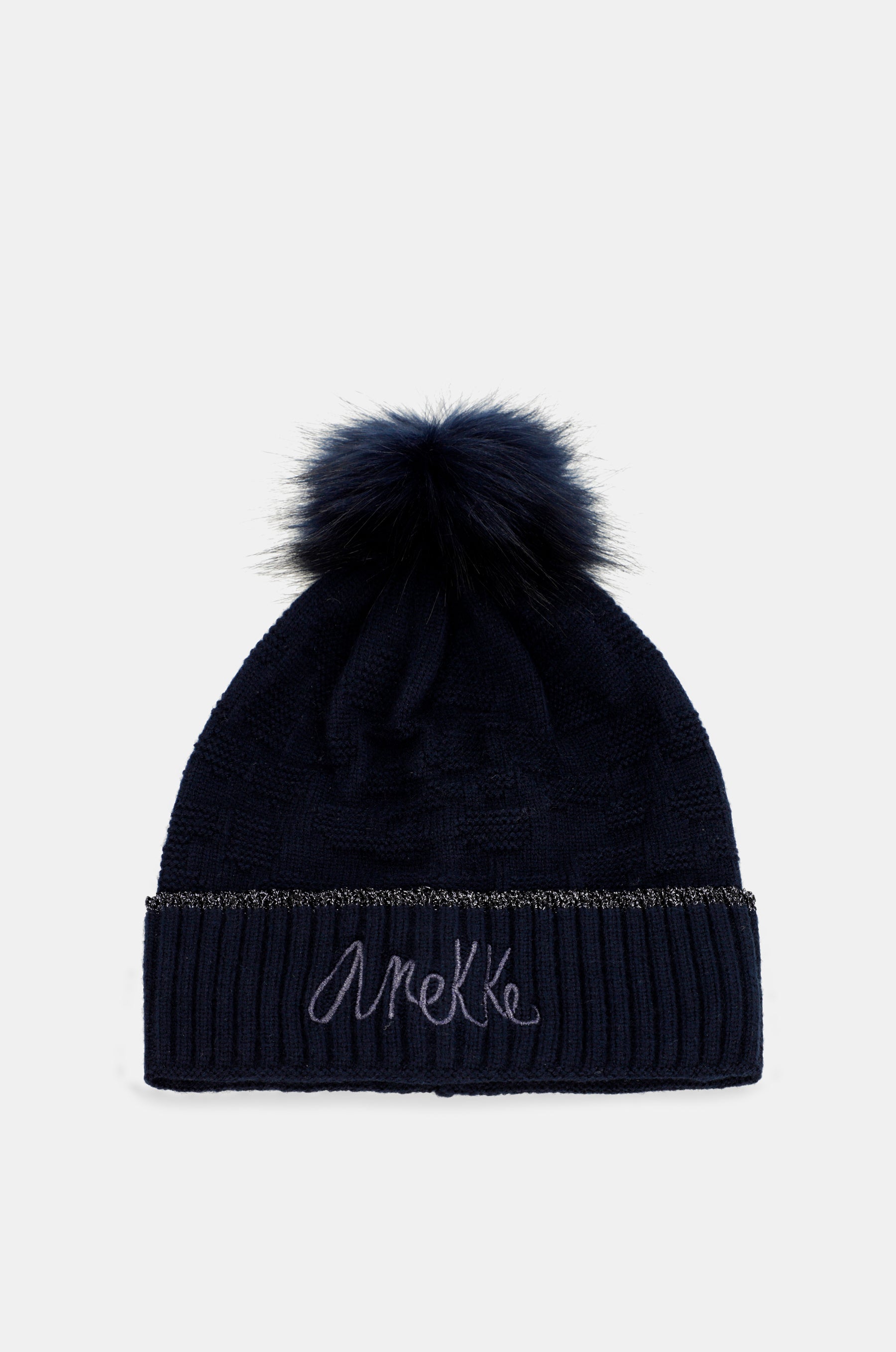 Chapeau Shodō en tricot bleu marine