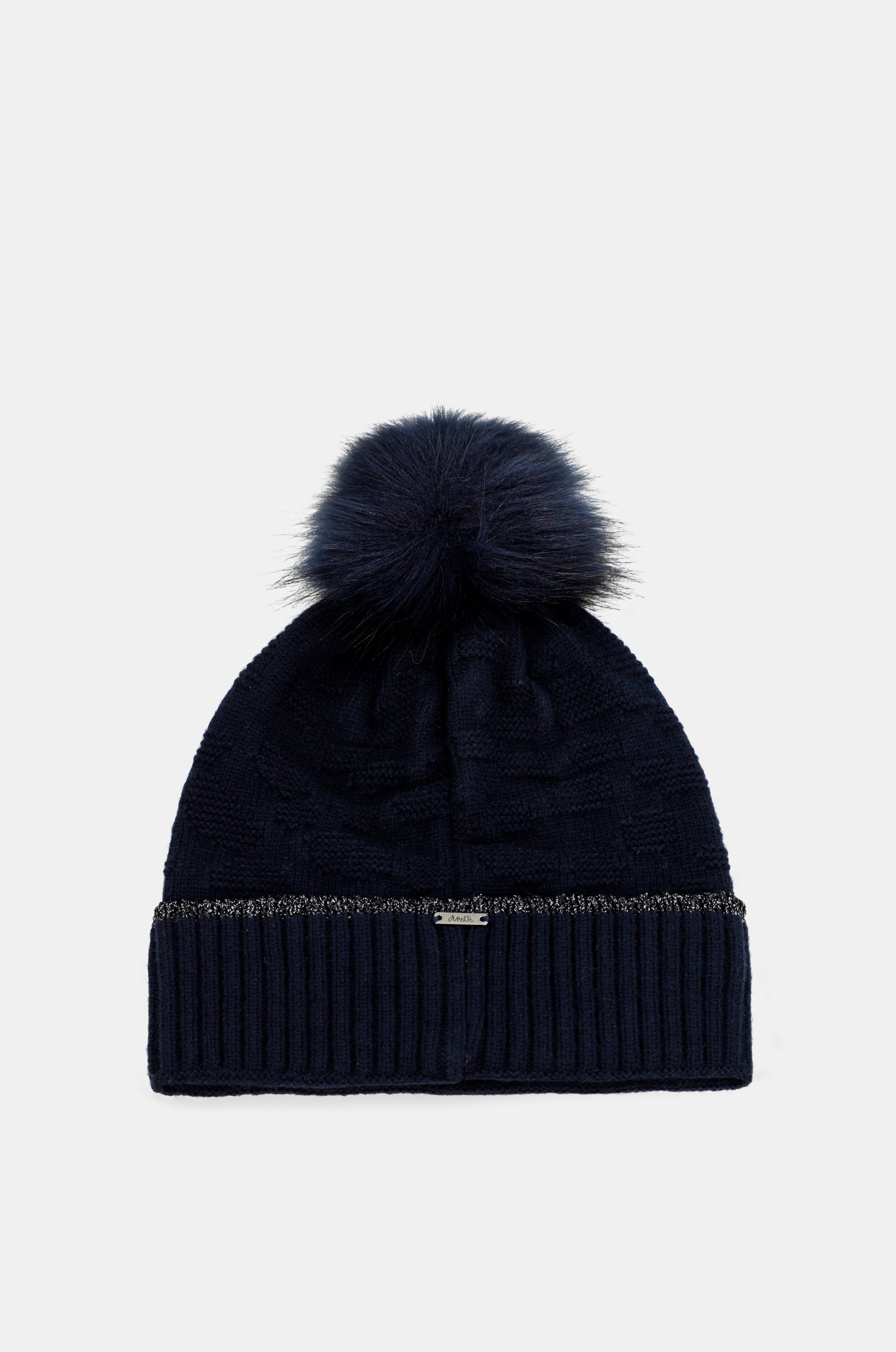 Chapeau Shodō en tricot bleu marine