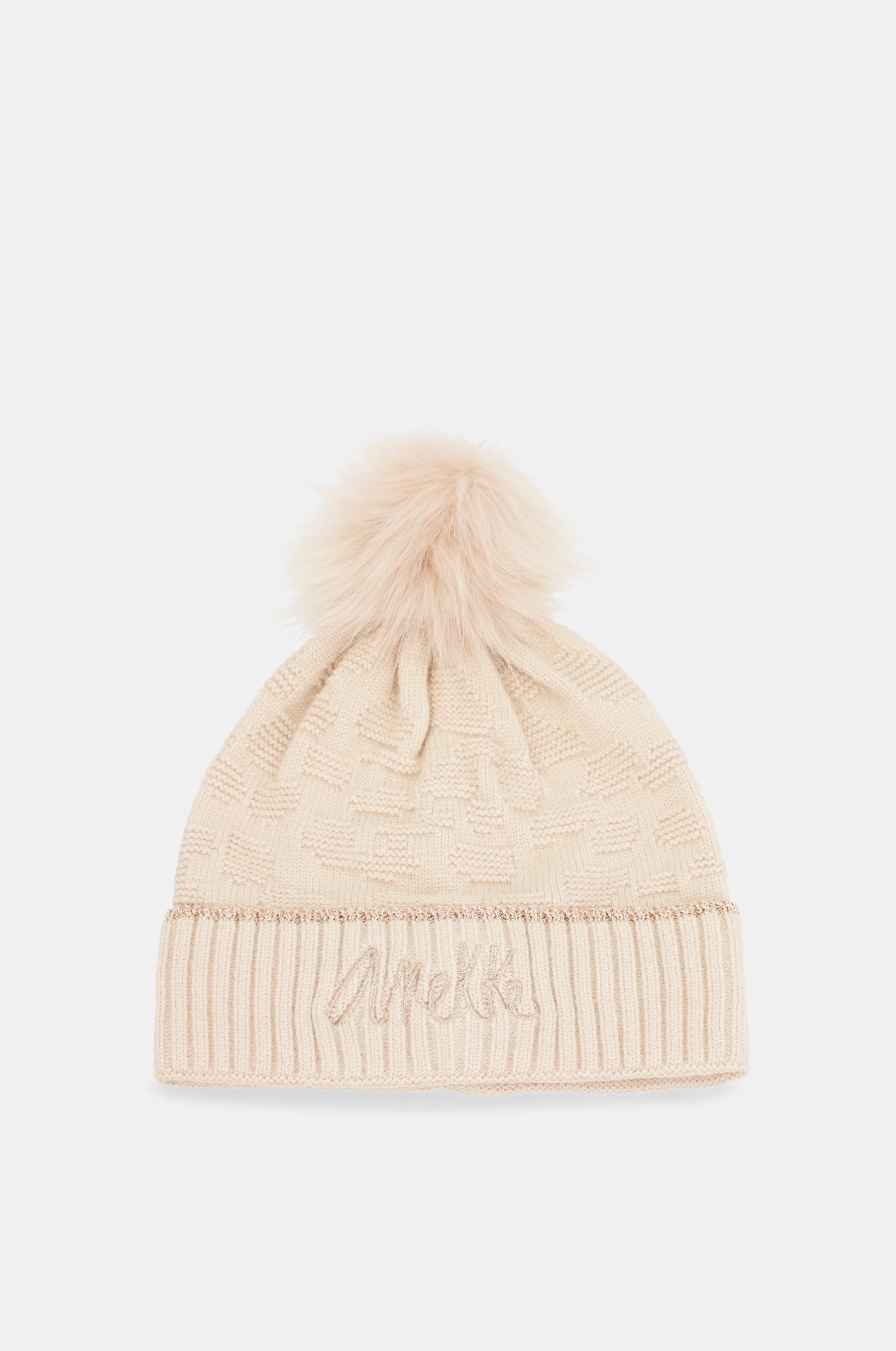 Chapeau Shodō en tricot beige