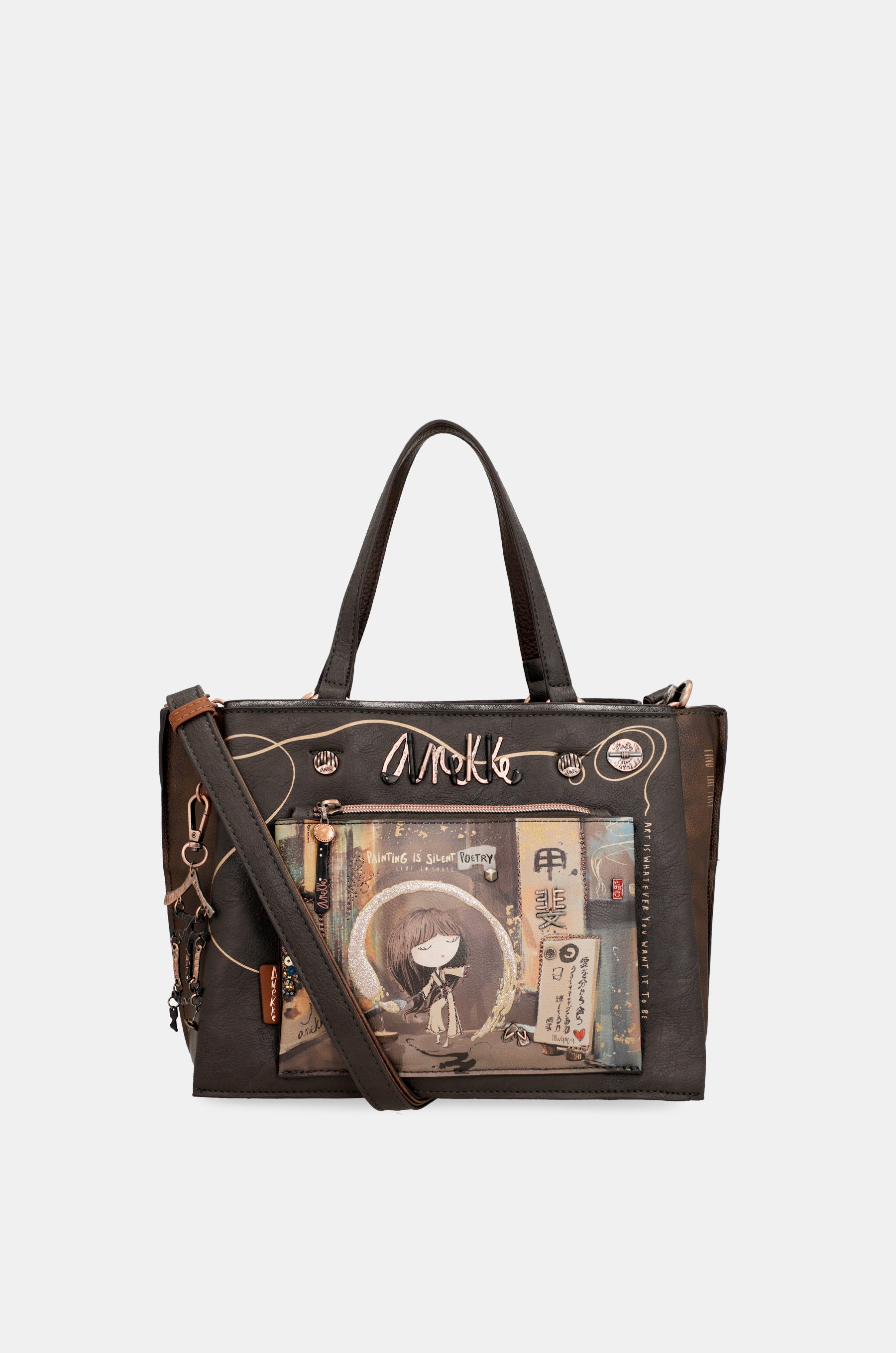 SHōen Brown Tote avec bandoulière