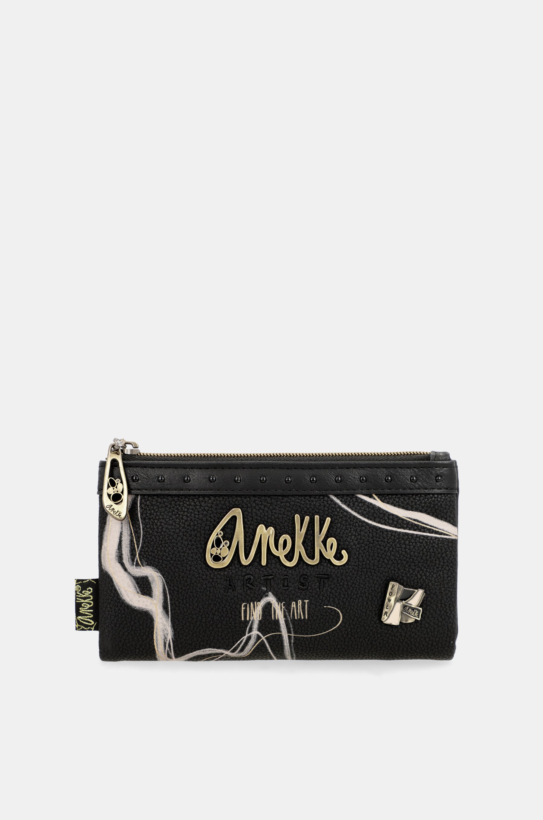 Nature shodō noir rfid flexi portefeuille noir