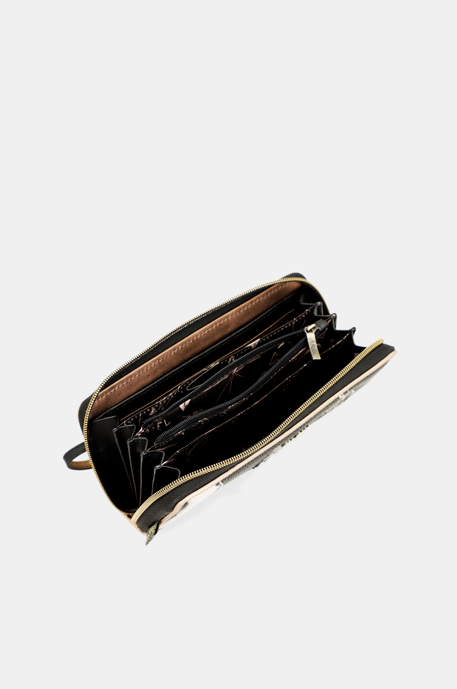 Nature shodō anekke grand portefeuille RFID noir