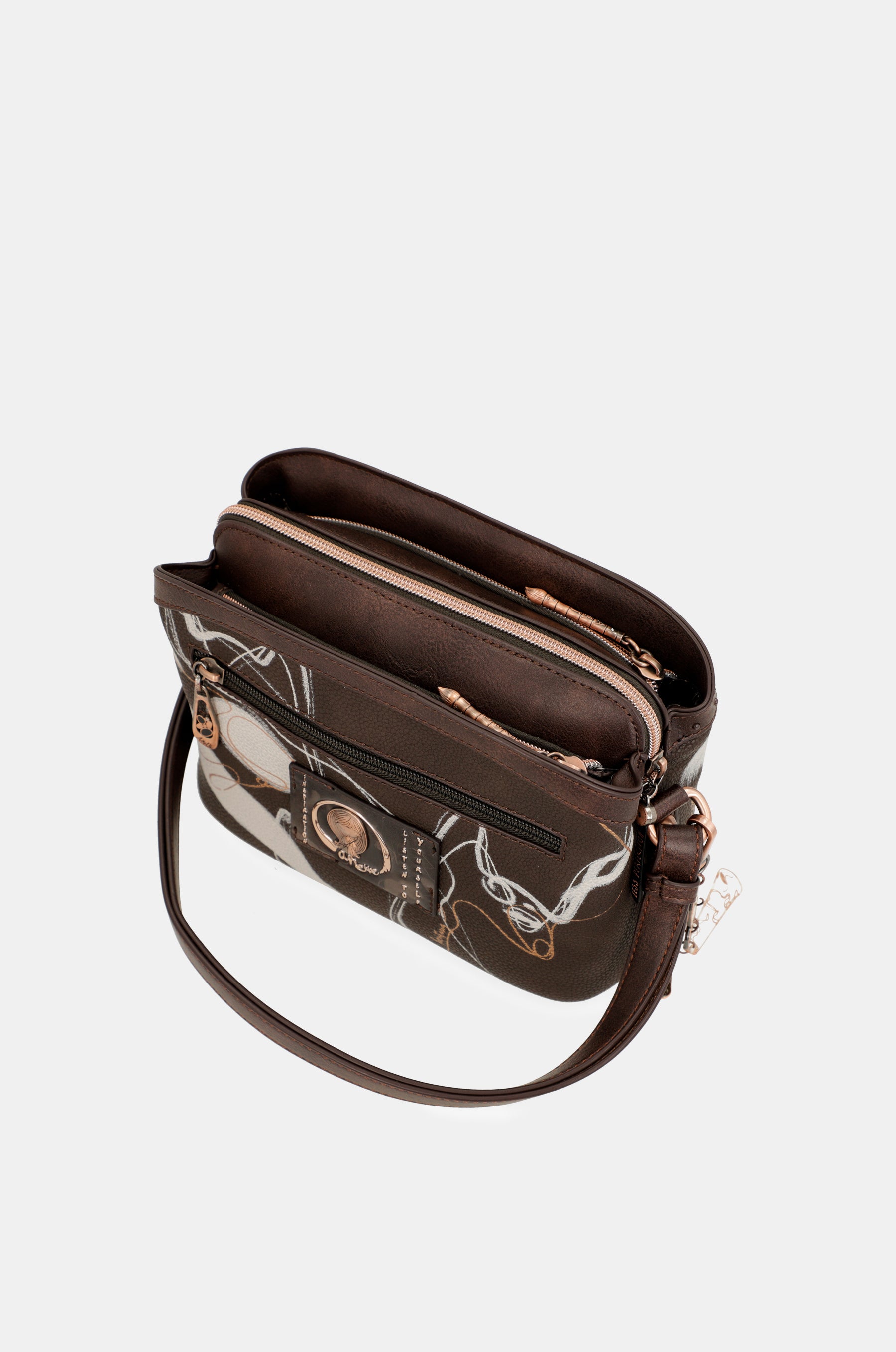 Nature Shodō Brown 3 compartiments Sac à bandoulière