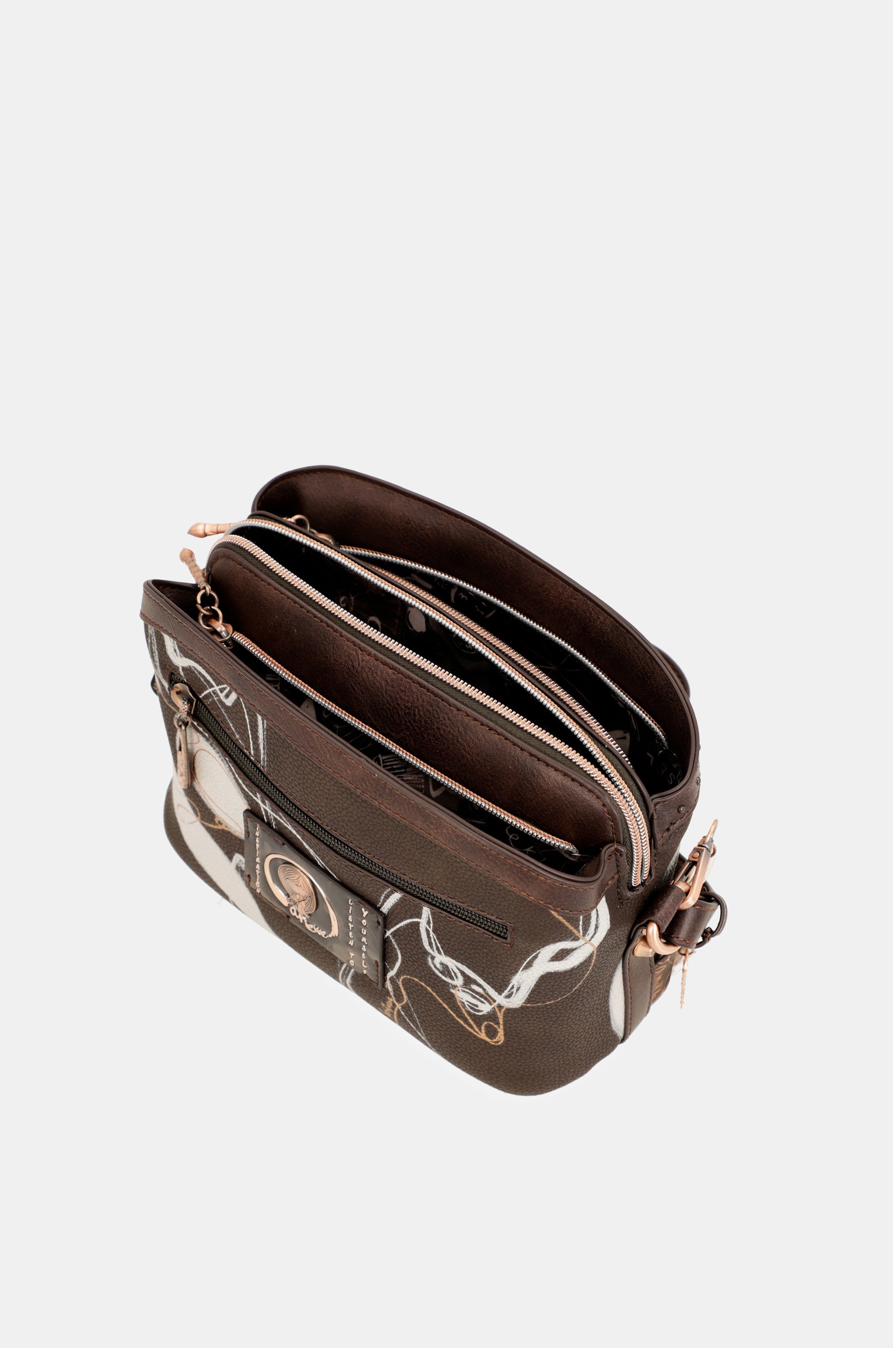 Nature Shodō Brown 3 compartiments Sac à bandoulière