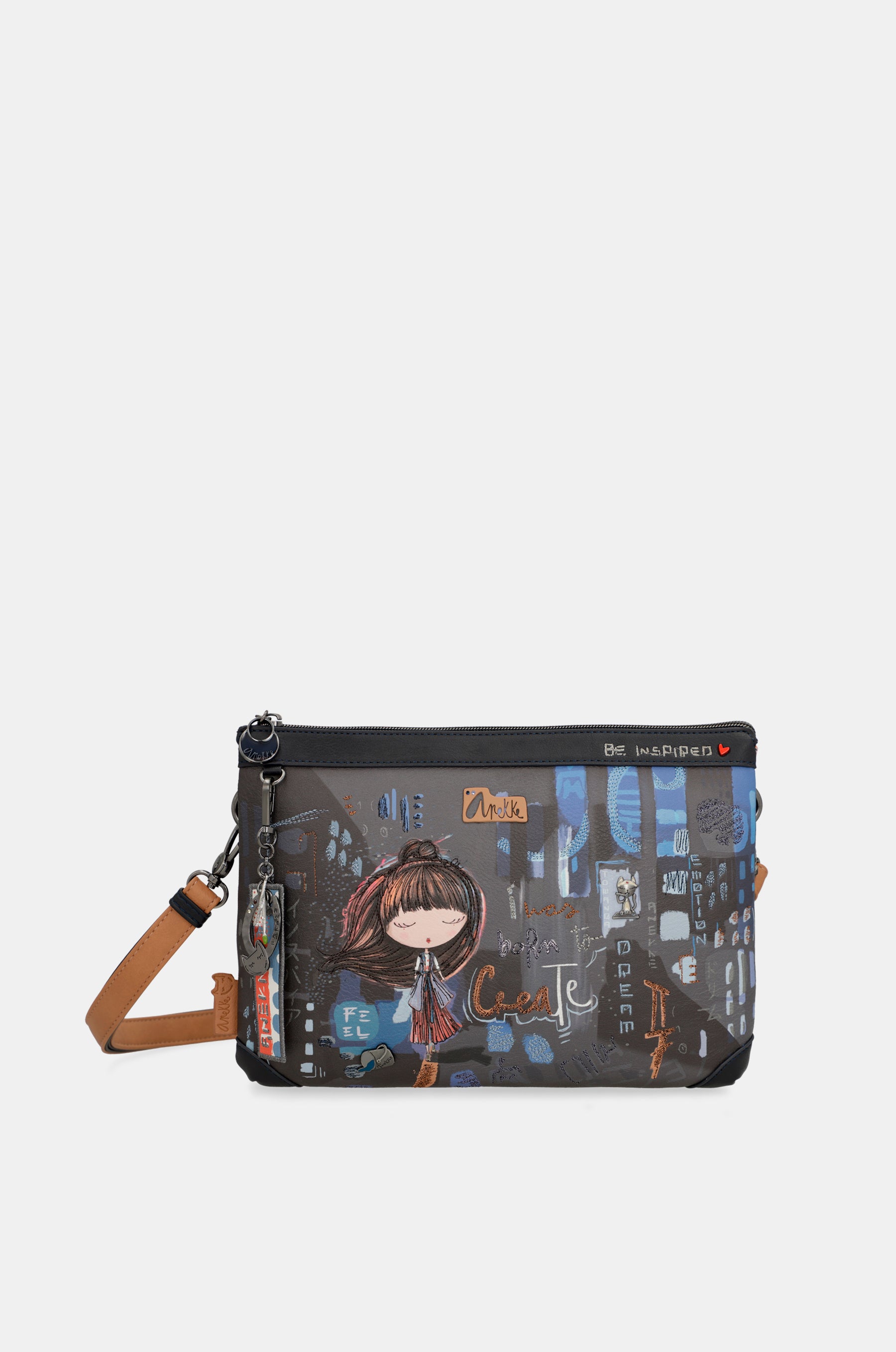 Sac à bandoulière contemporain à 2 compartiments