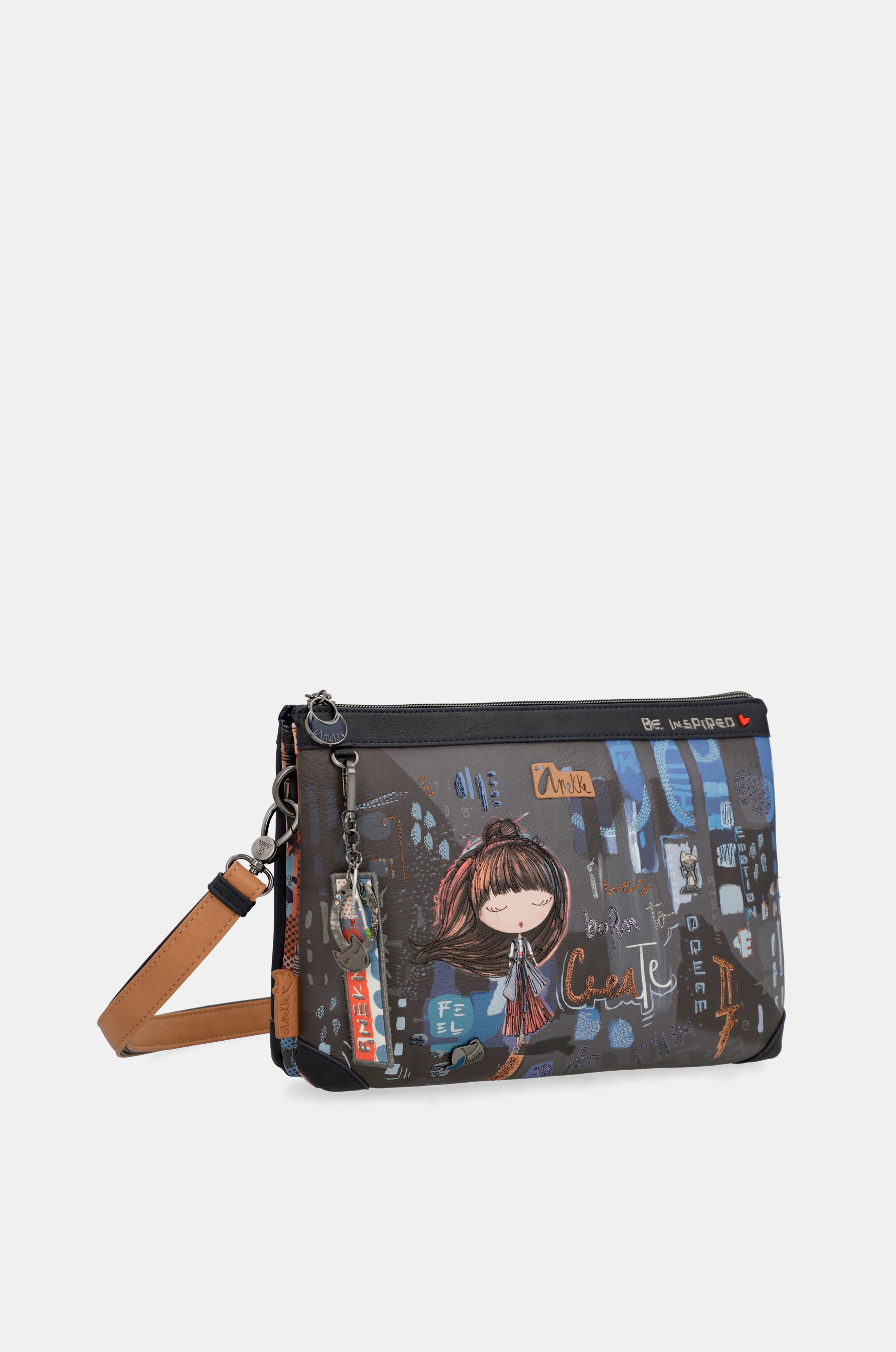 Sac à bandoulière contemporain à 2 compartiments