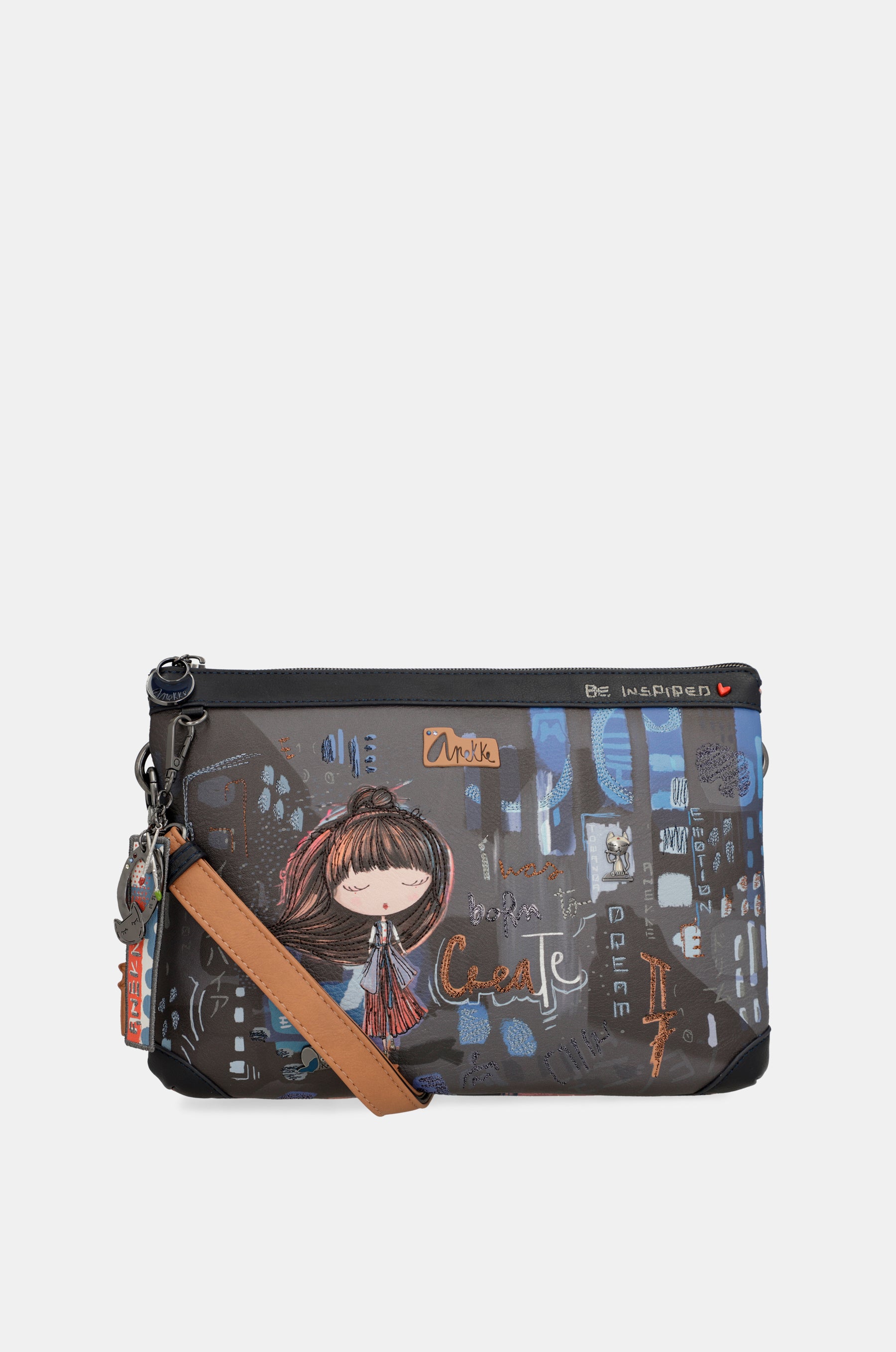 Sac à bandoulière contemporain à 2 compartiments