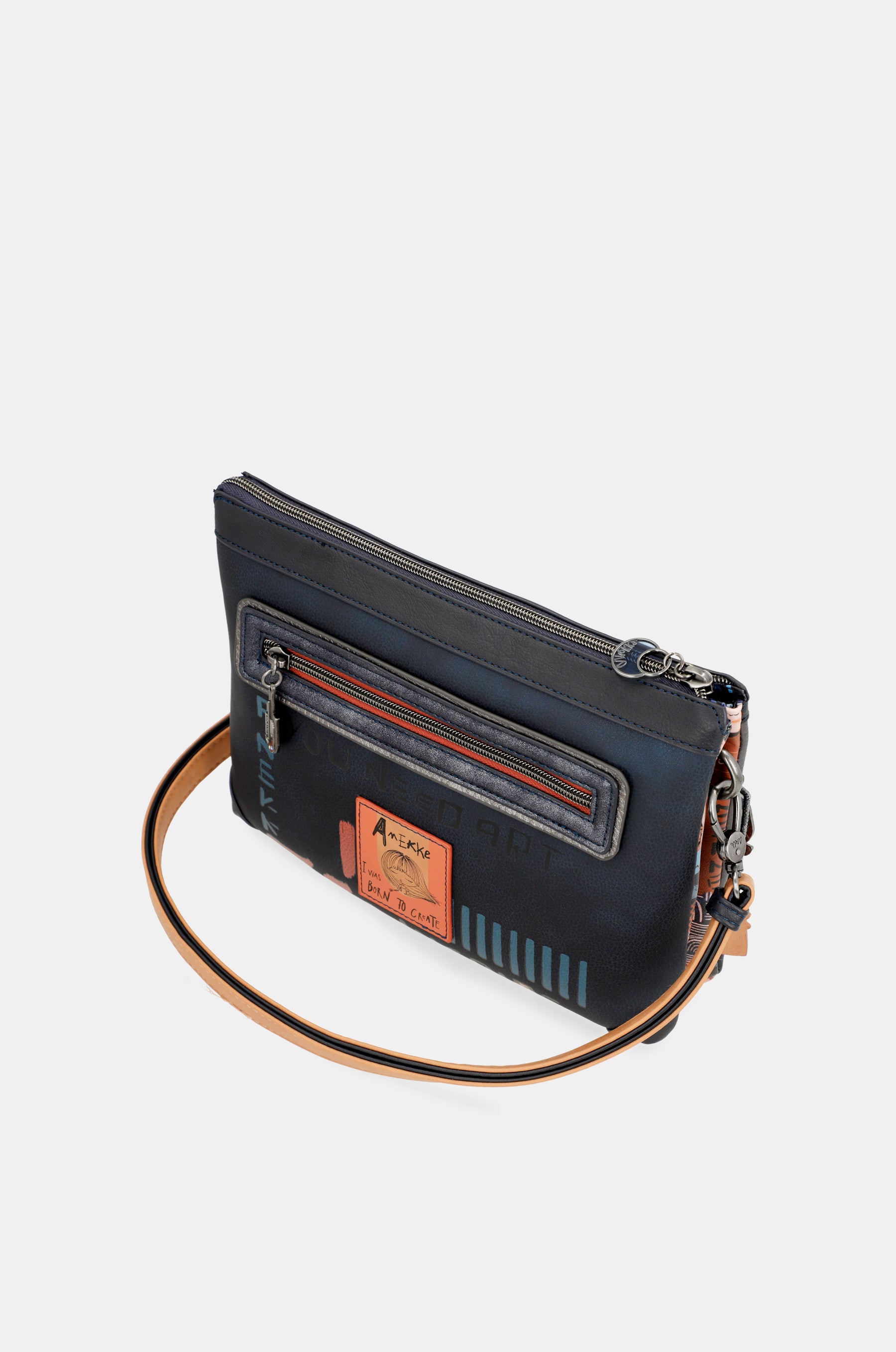 Sac à bandoulière contemporain à 2 compartiments