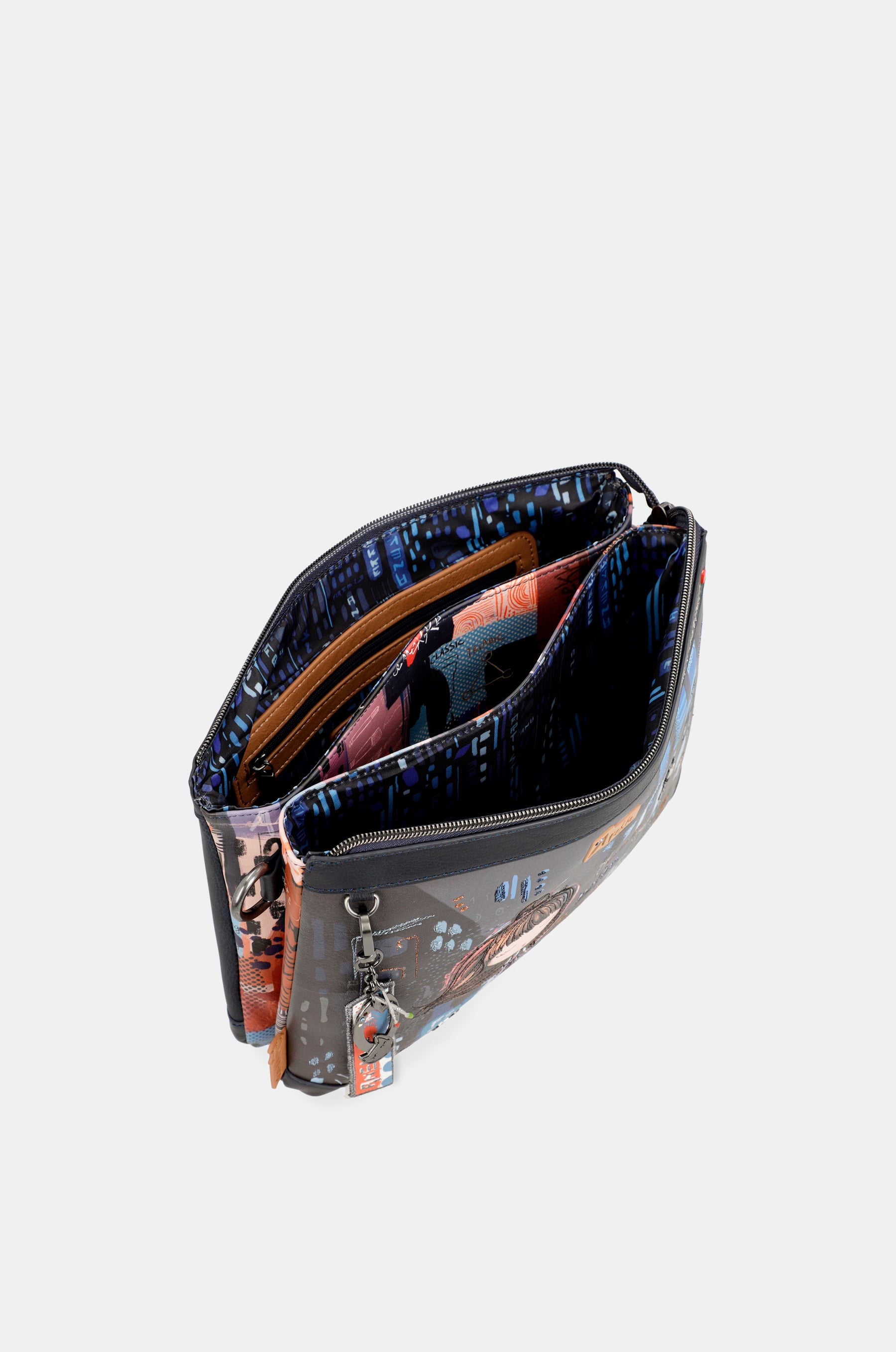 Sac à bandoulière contemporain à 2 compartiments