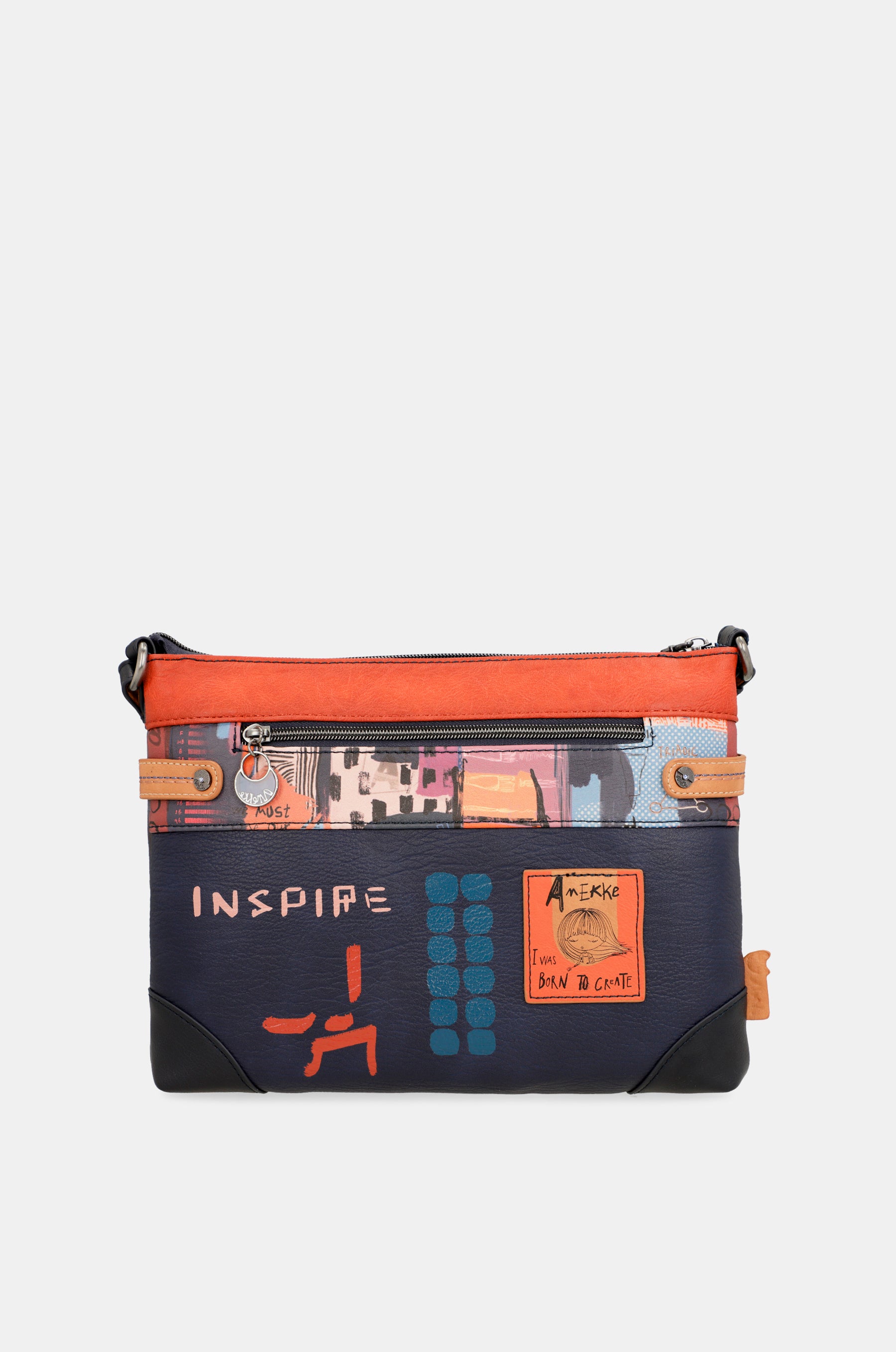 Grand sac à bandoulière imprimé contemporain