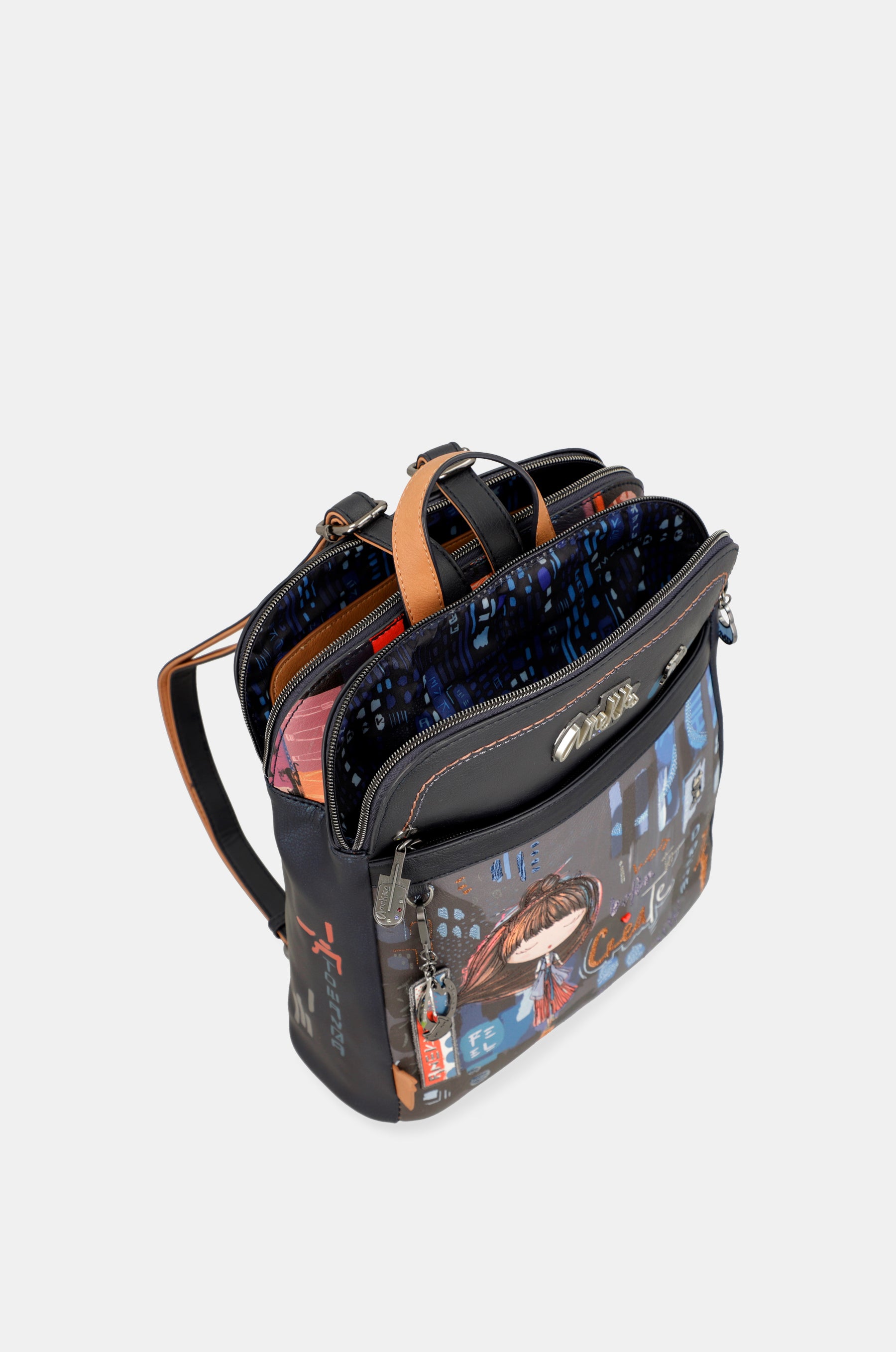 Sac à dos contemporain à 2 compartiments