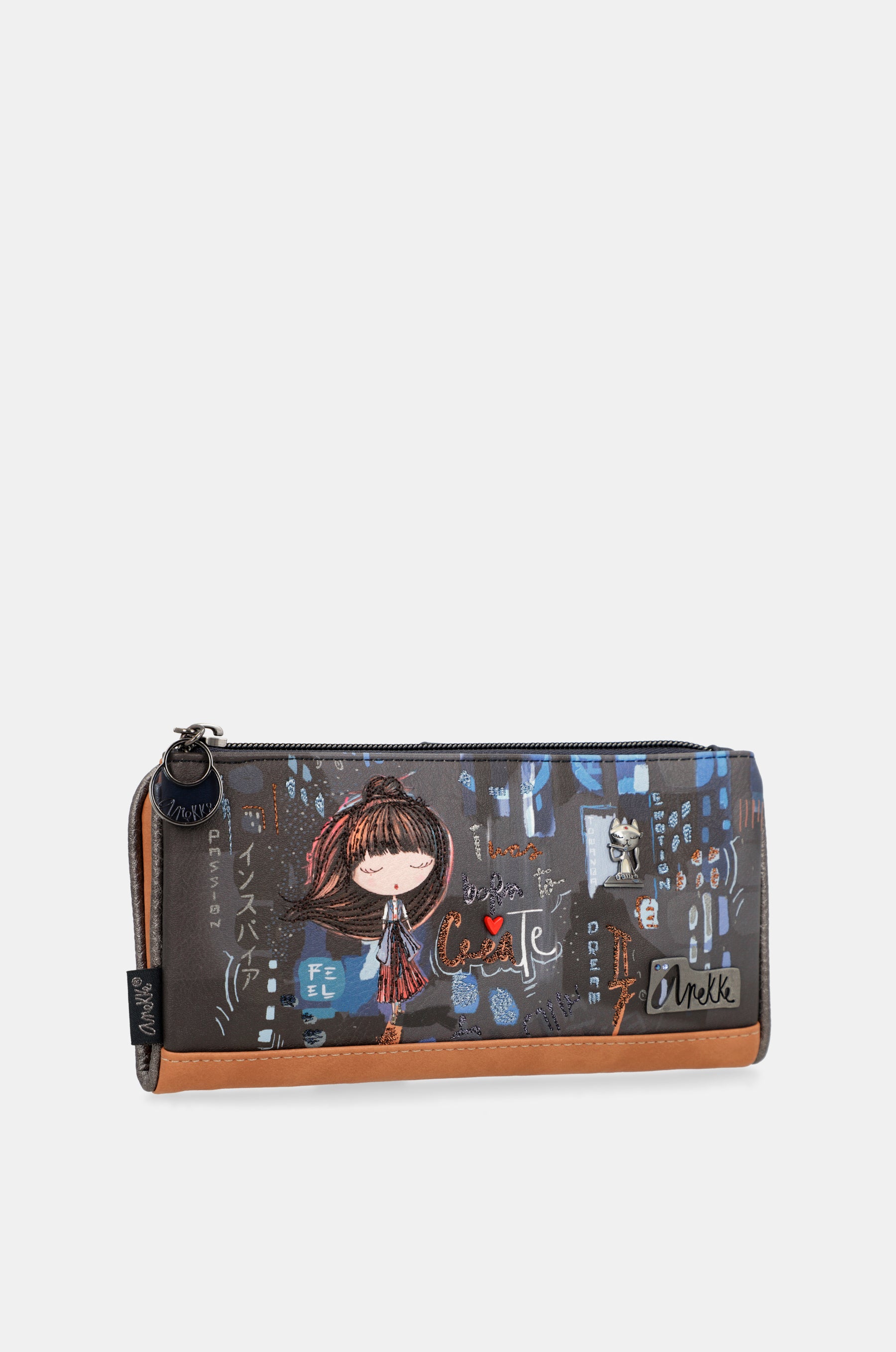 Grand portefeuille RFID flexible contemporain