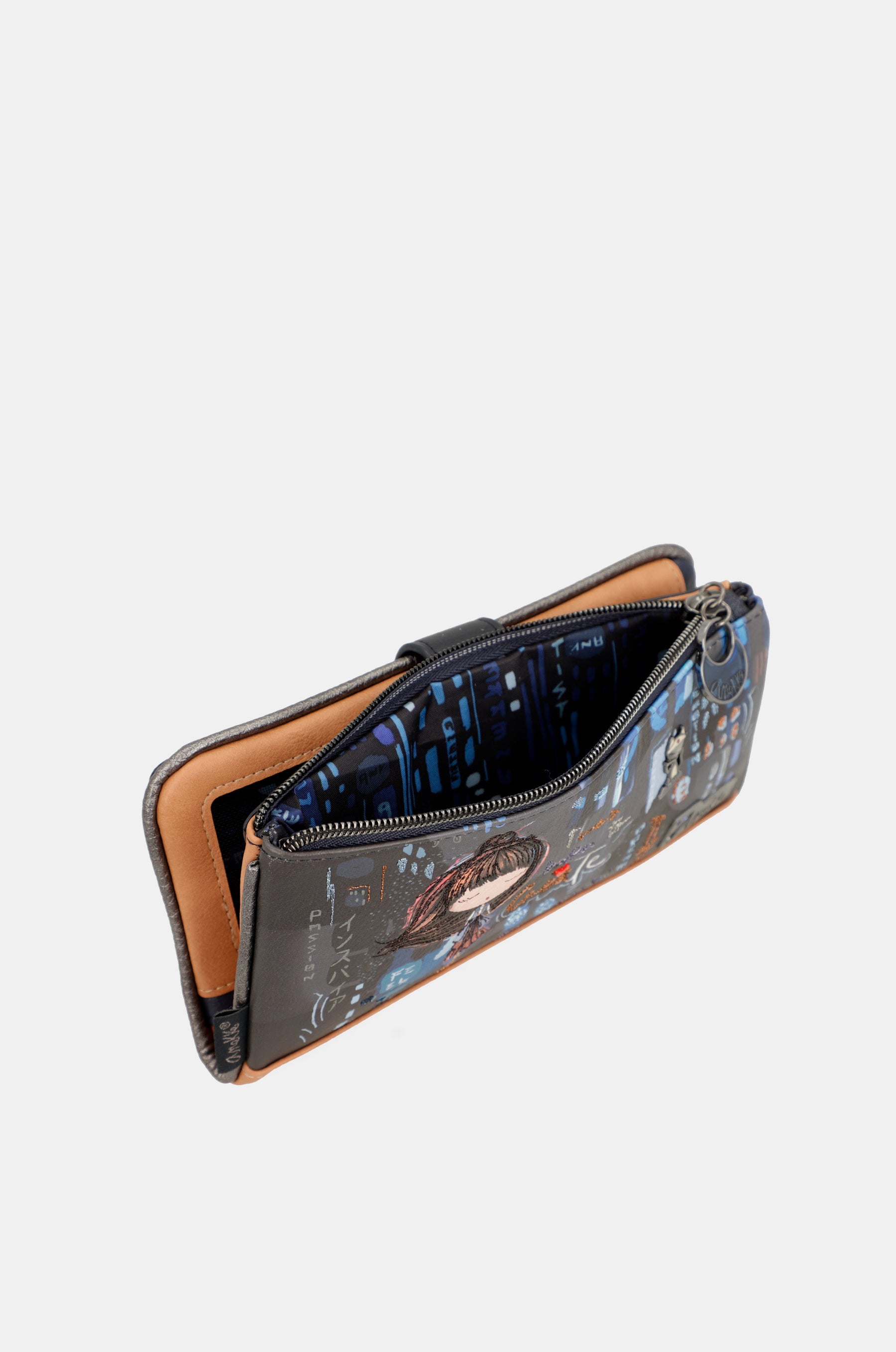 Grand portefeuille RFID flexible contemporain