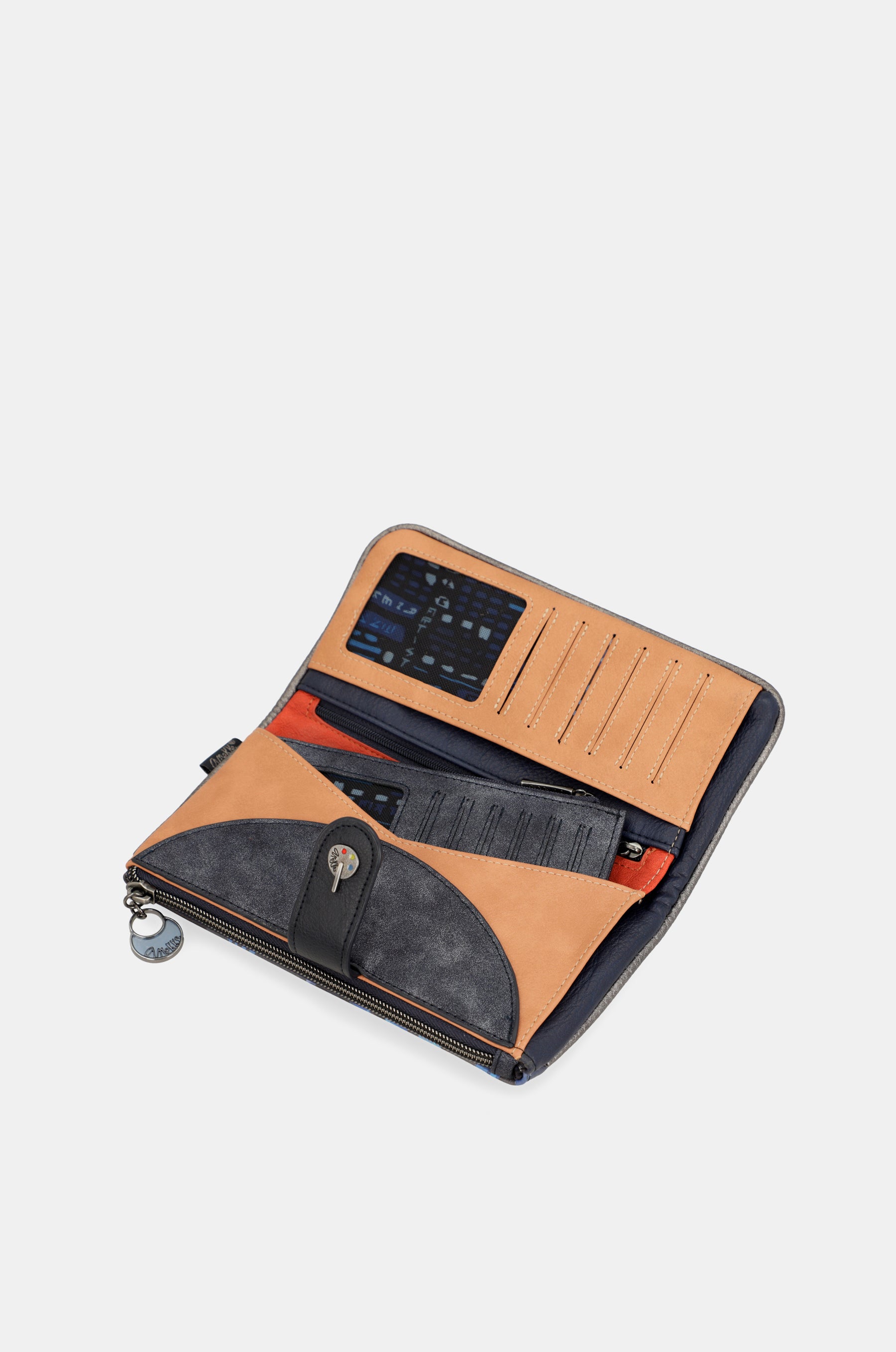 Grand portefeuille RFID flexible contemporain