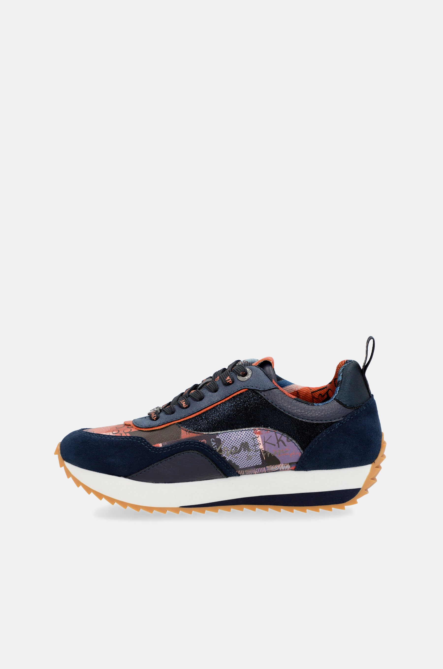 Baskets sport Palette à motif bleu marine