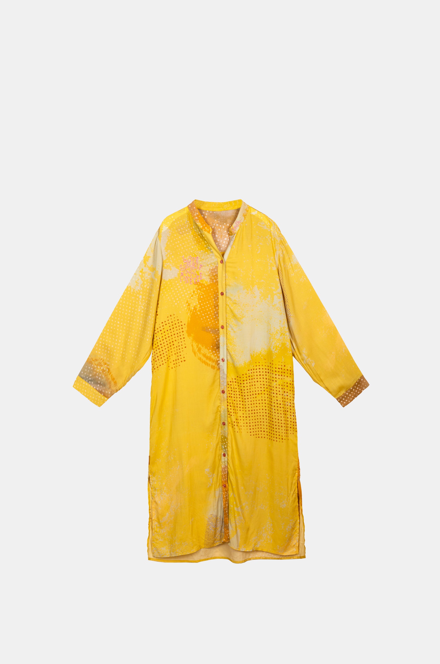 Robe chemise jaune