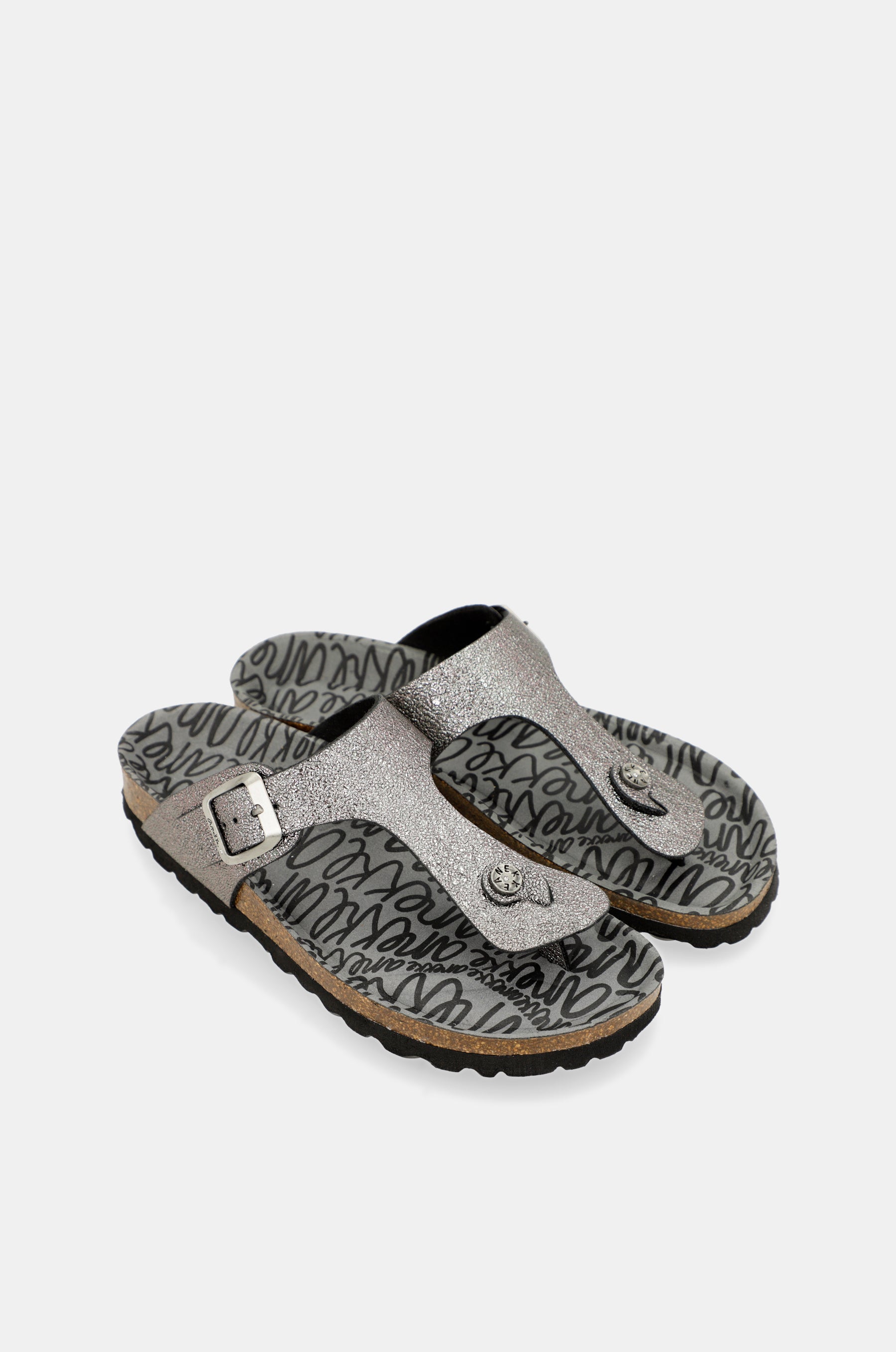 Sandales bio femme, argent