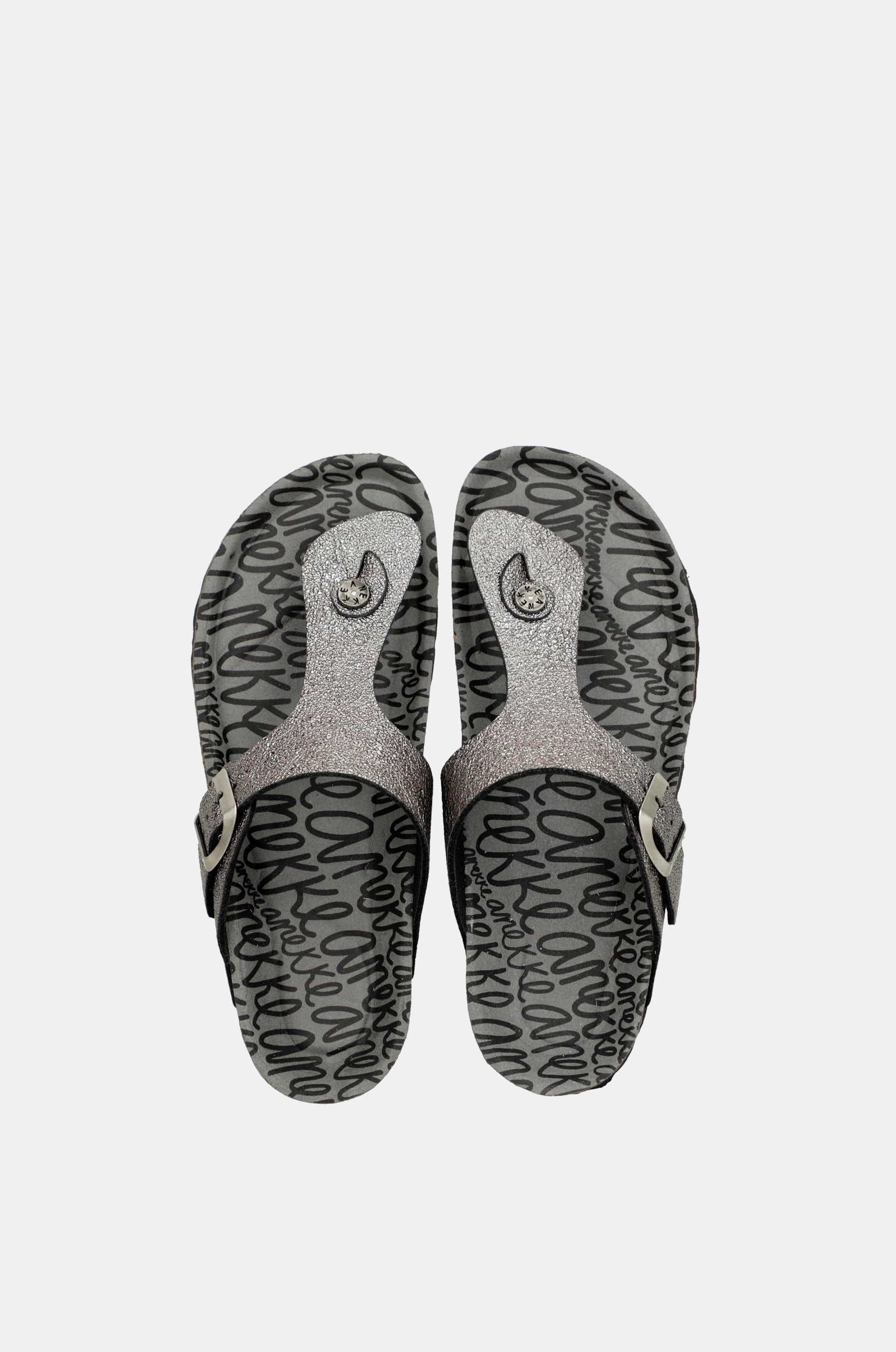Sandales bio femme, argent