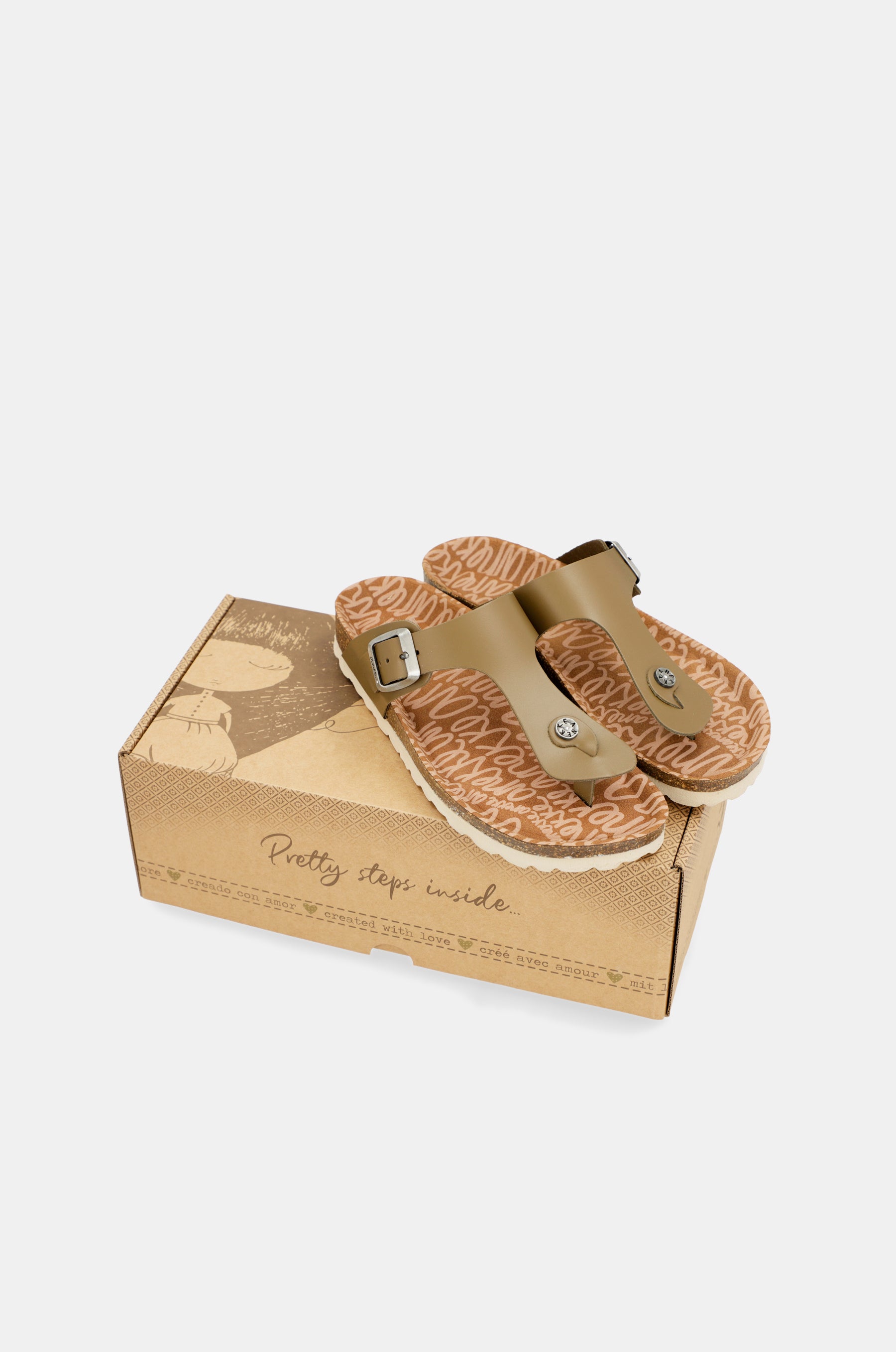 Sandales bio femme, vert