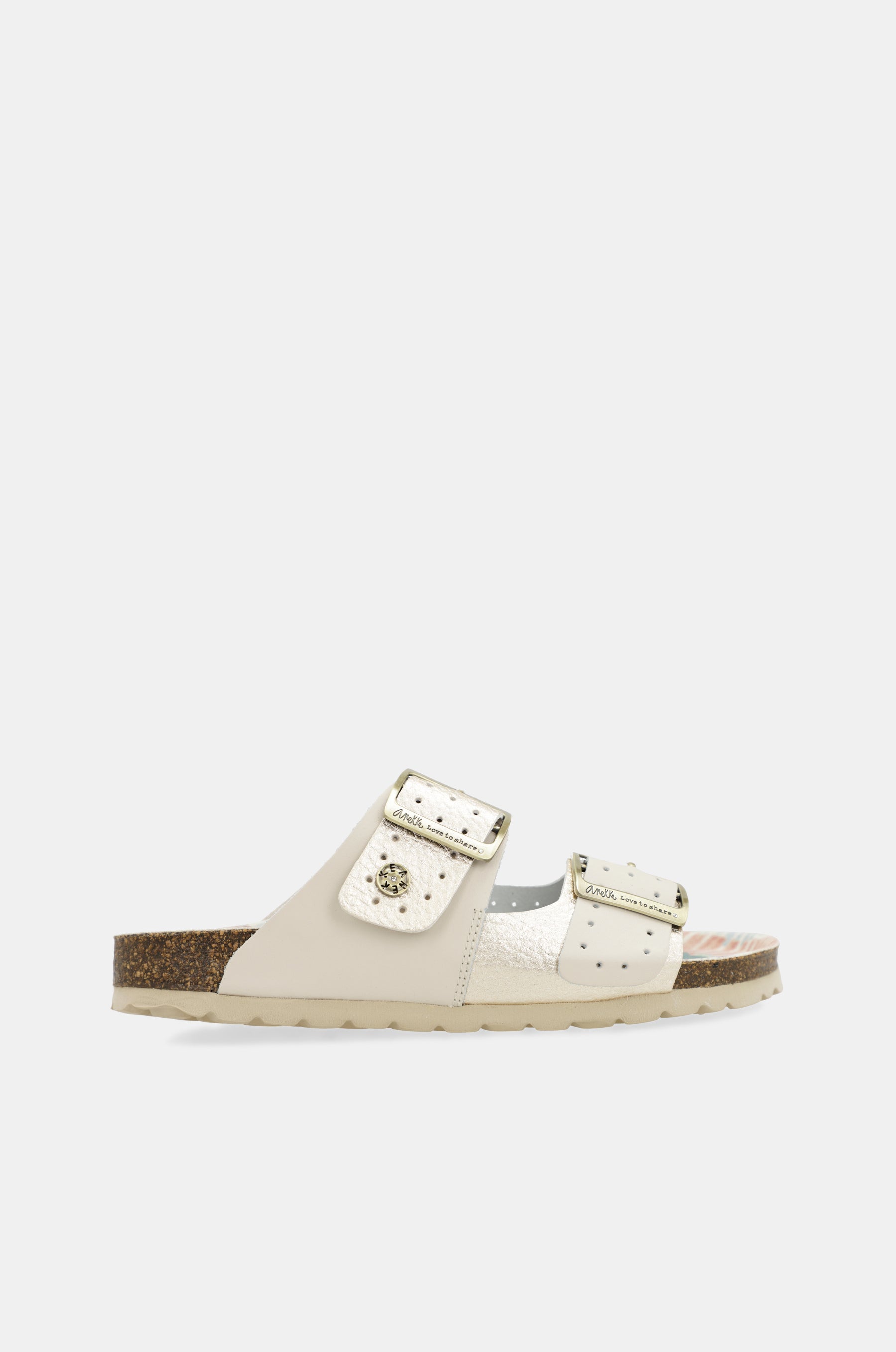 Sandales bio femme, or