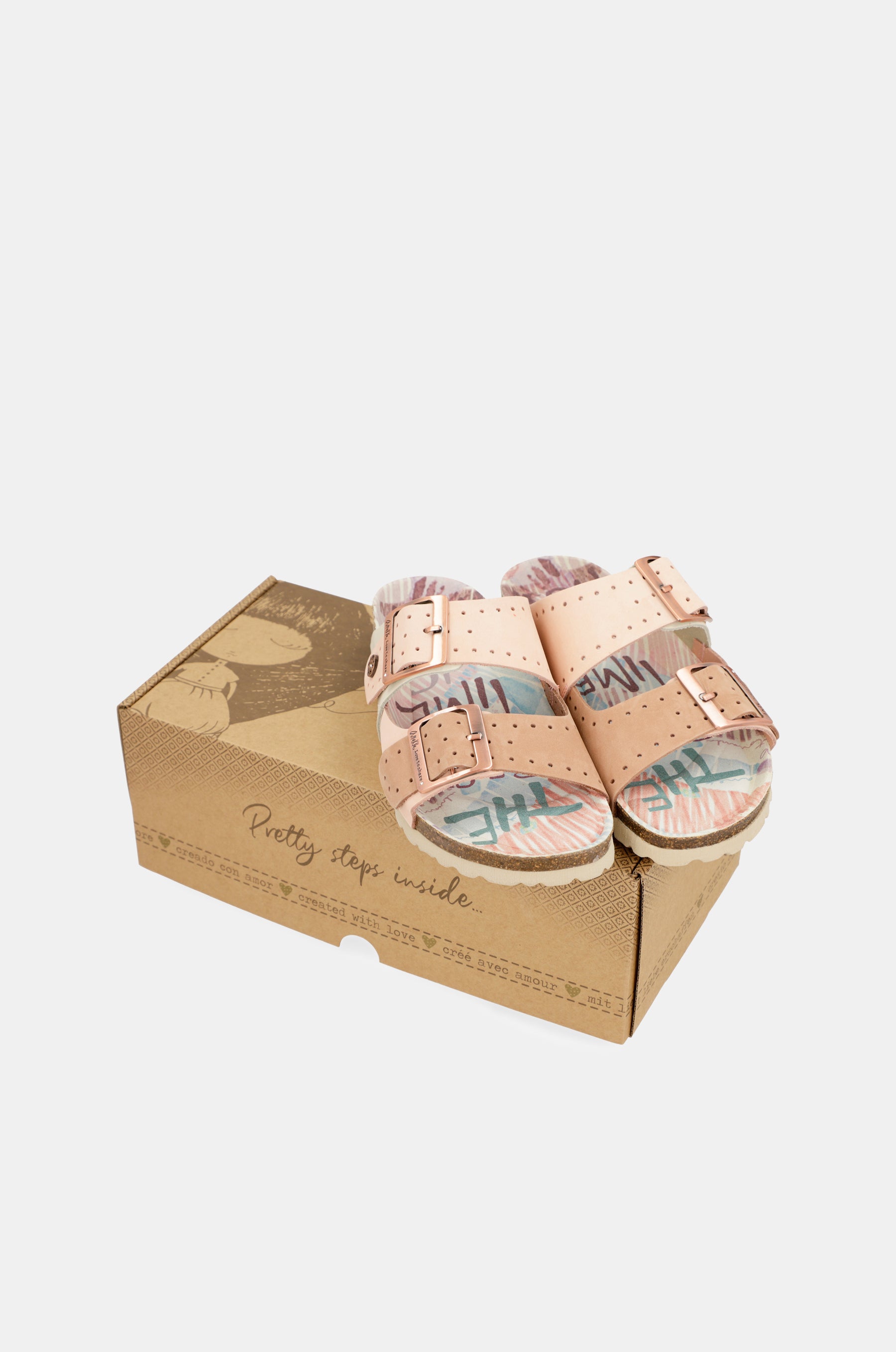 Sandales bio femme, nude