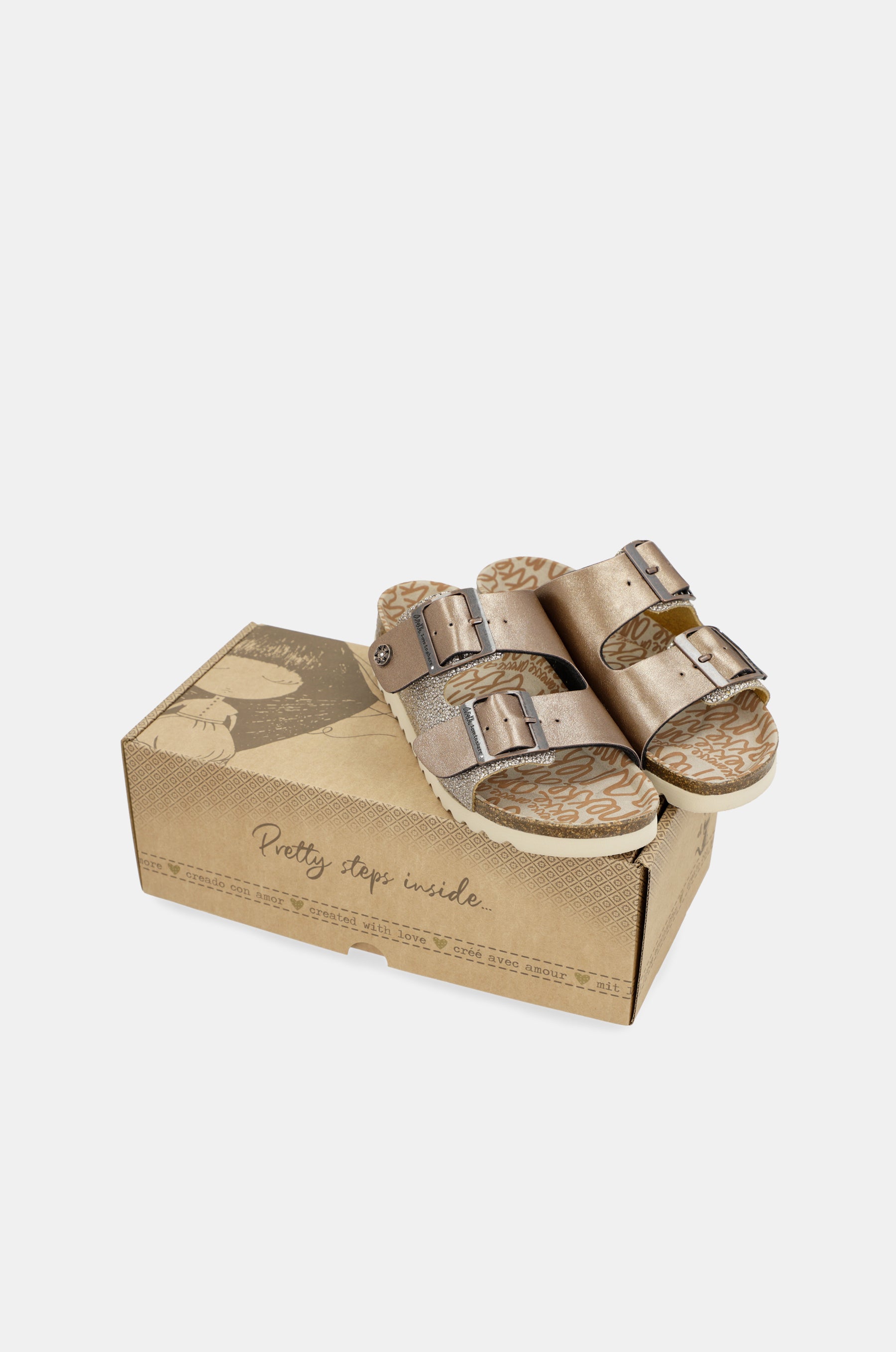 Sandales bio femme, bronze