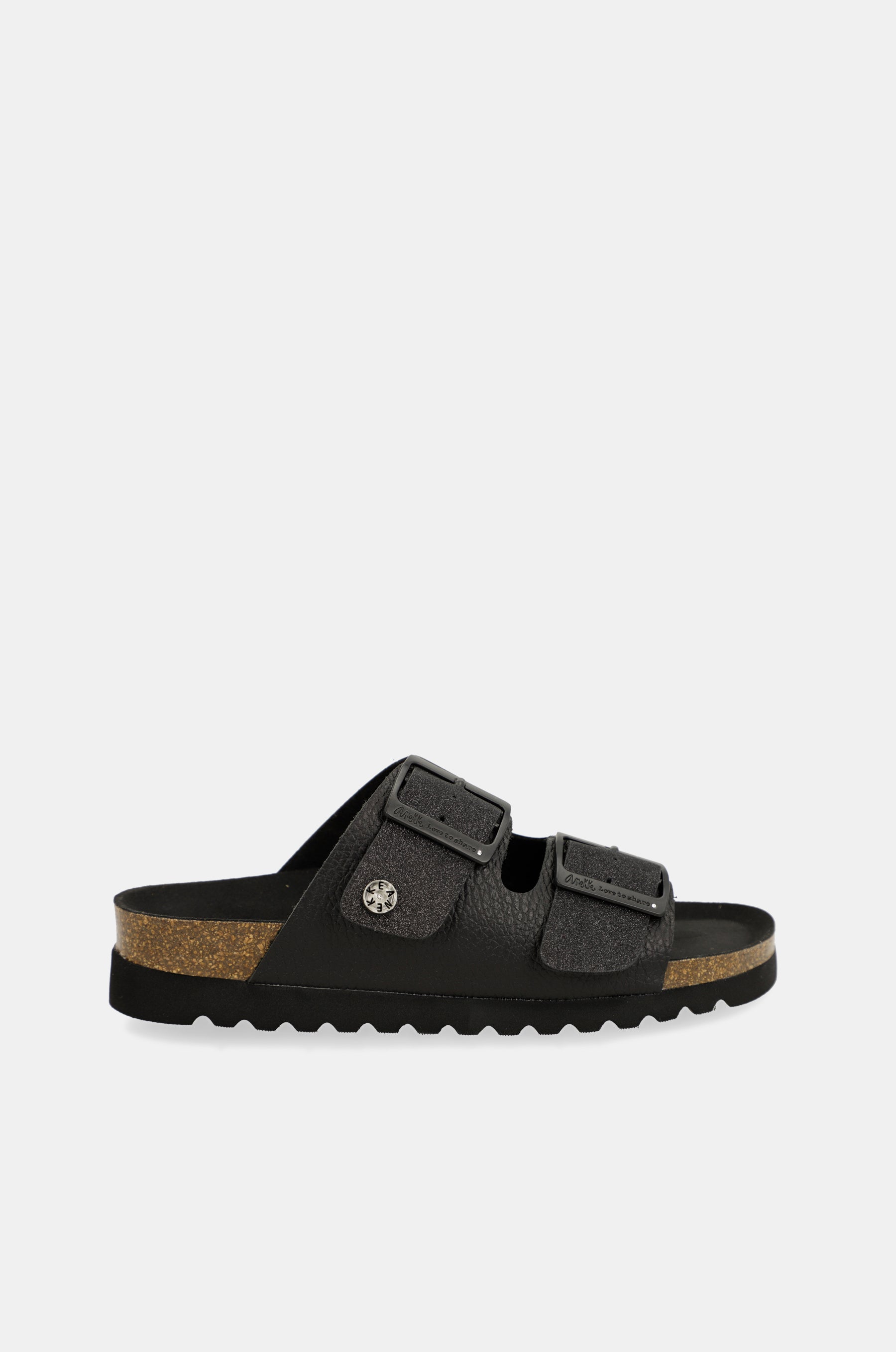 Sandales bio femme, noir