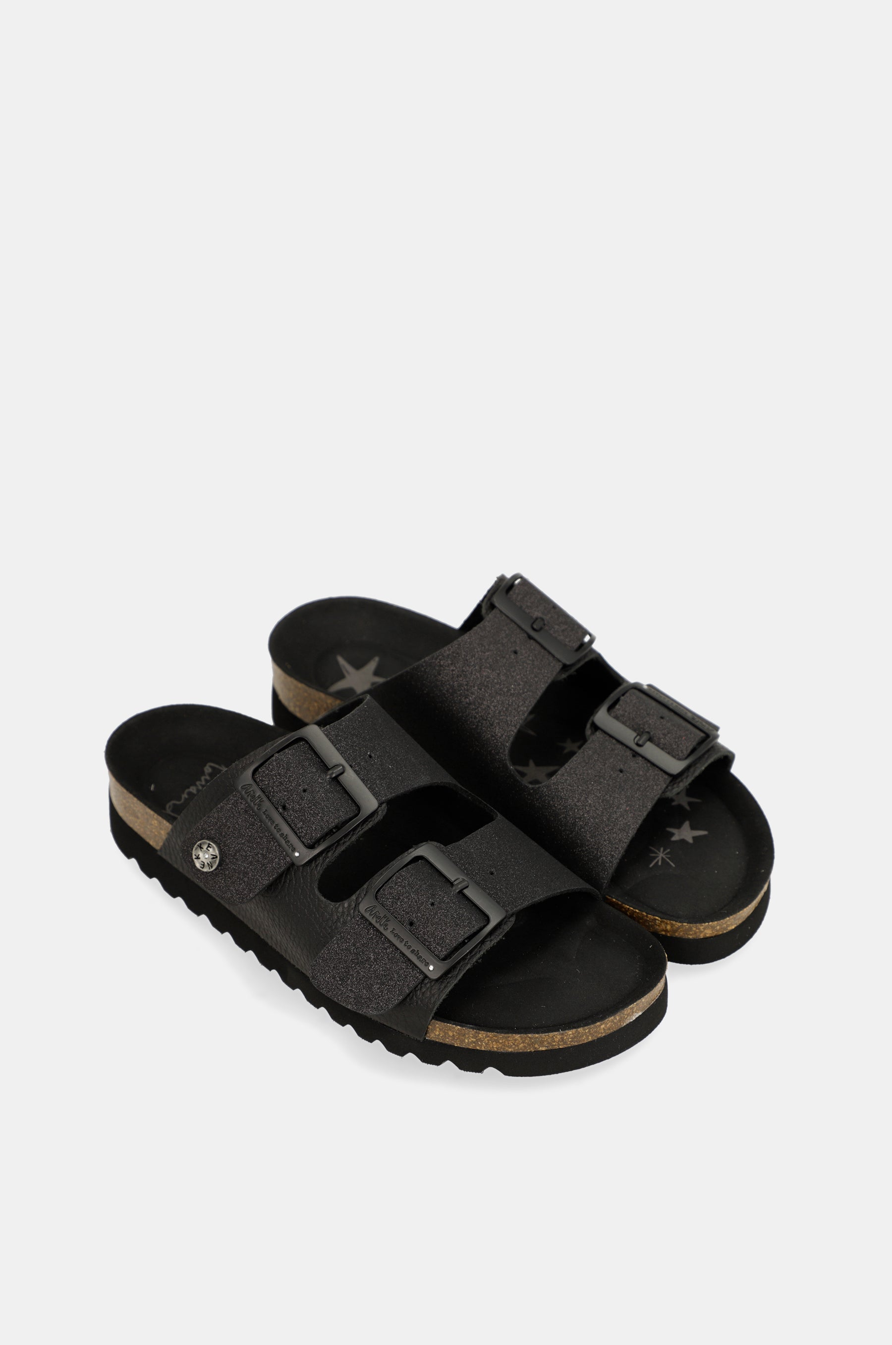 Sandales bio femme, noir