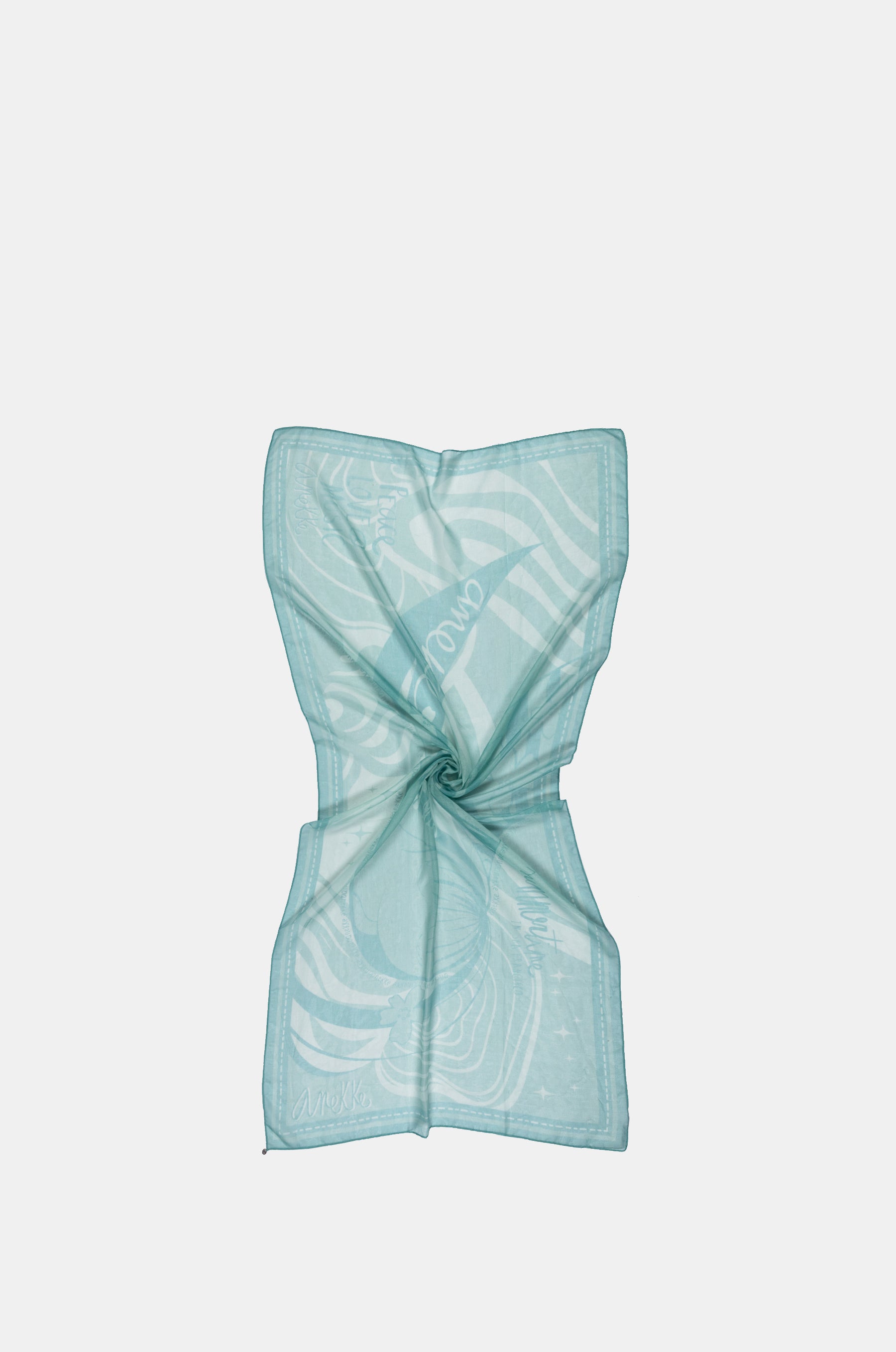 Foulard vert Peace & Love