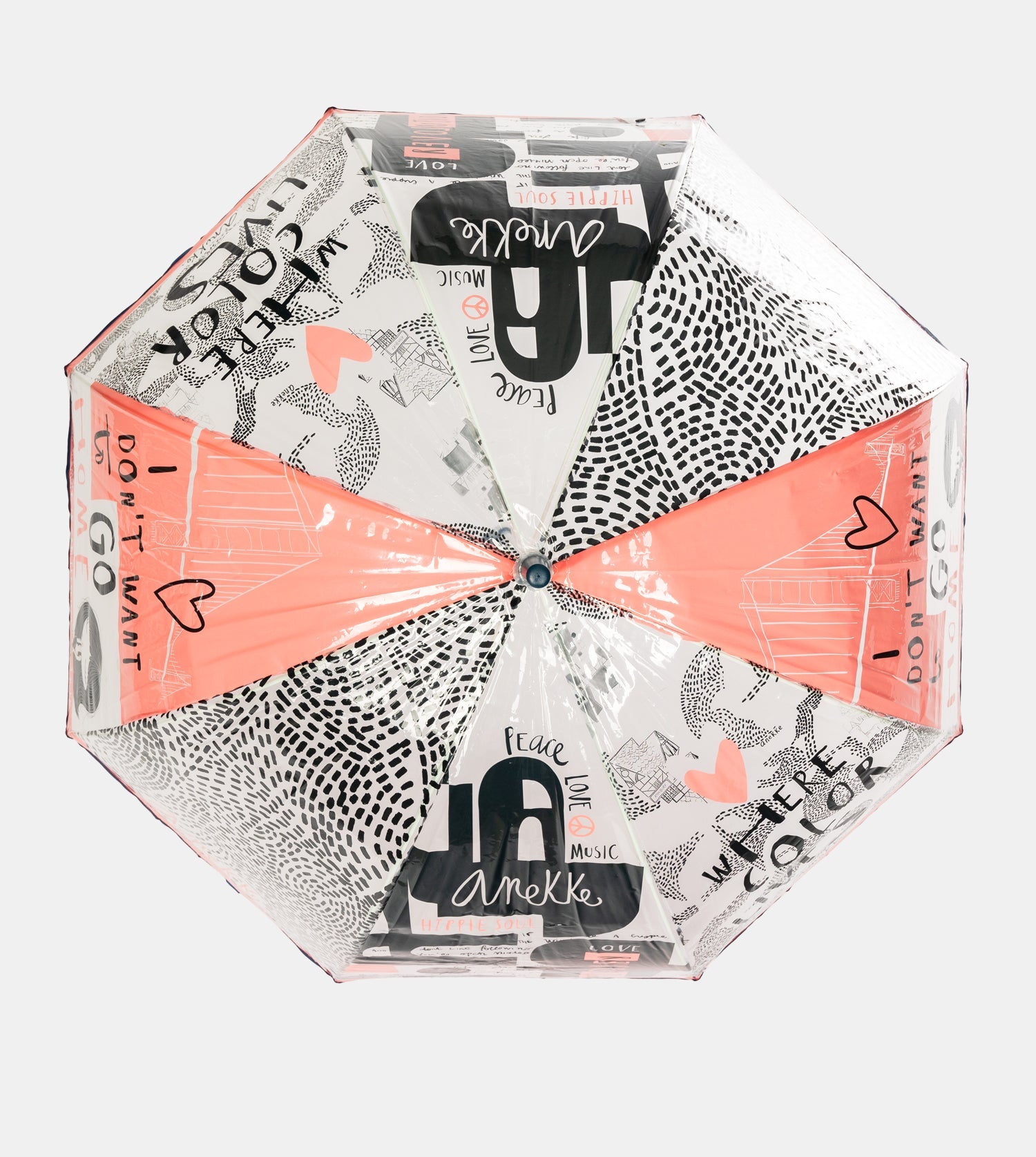 Parapluie long en vinyle Nature Sixties