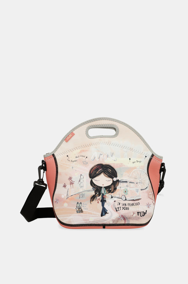 Sac à manger néoprène Peace & Love