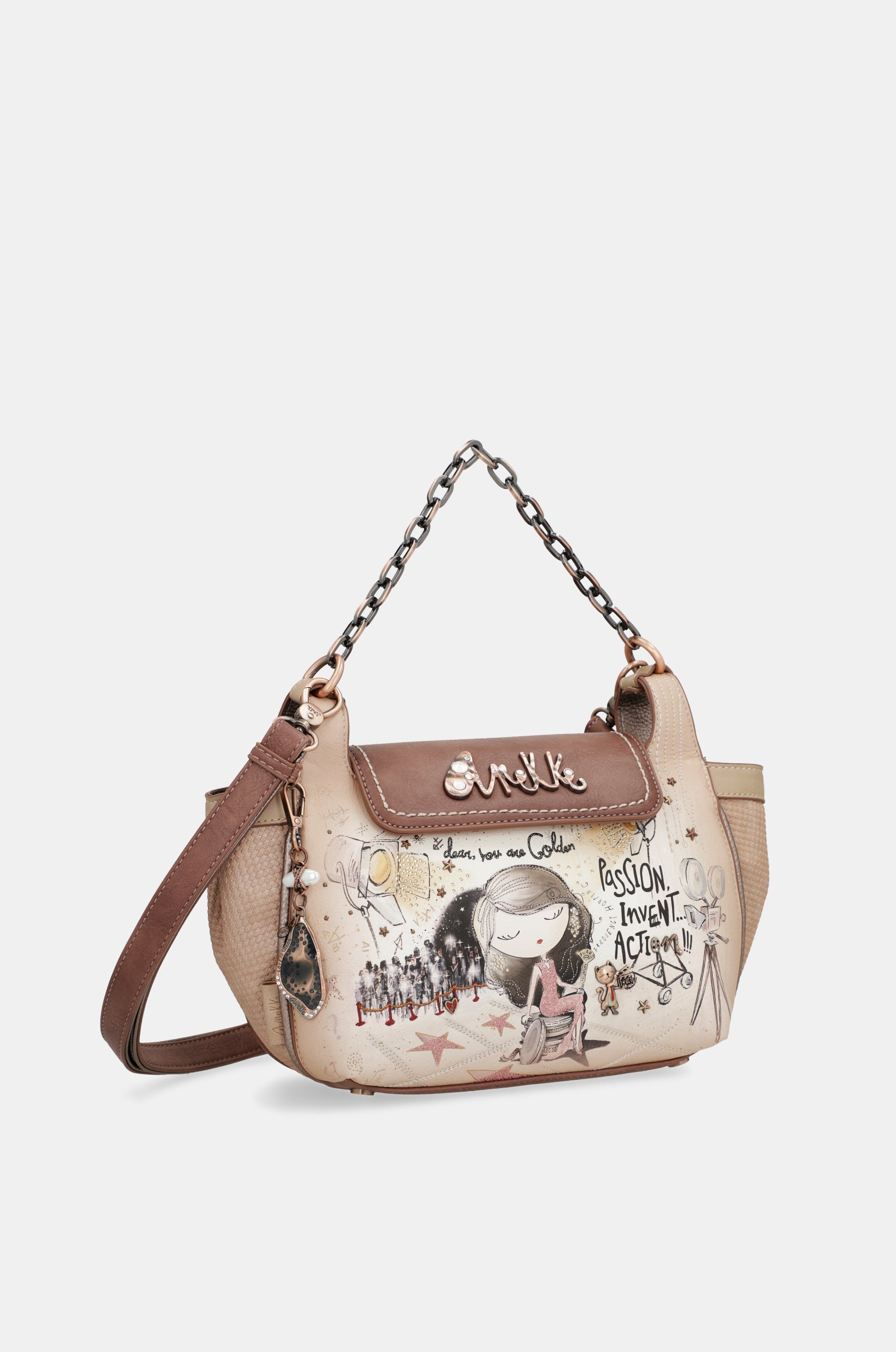 Sac bandoulière avec anse métallique Hollywood