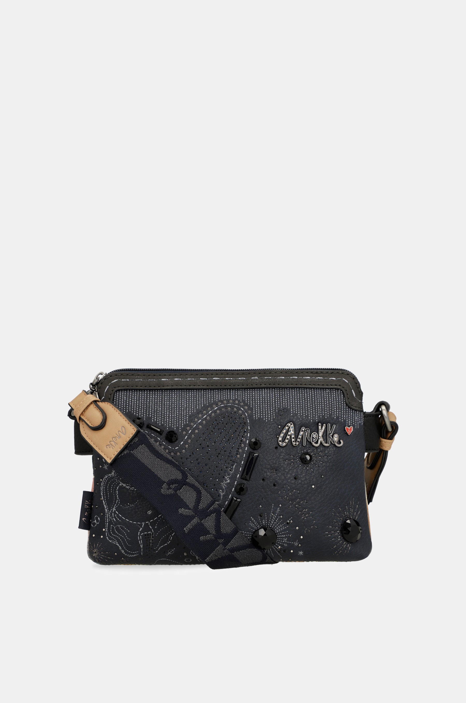 Sac bandoulière 2 compartiments bleu marine Studio