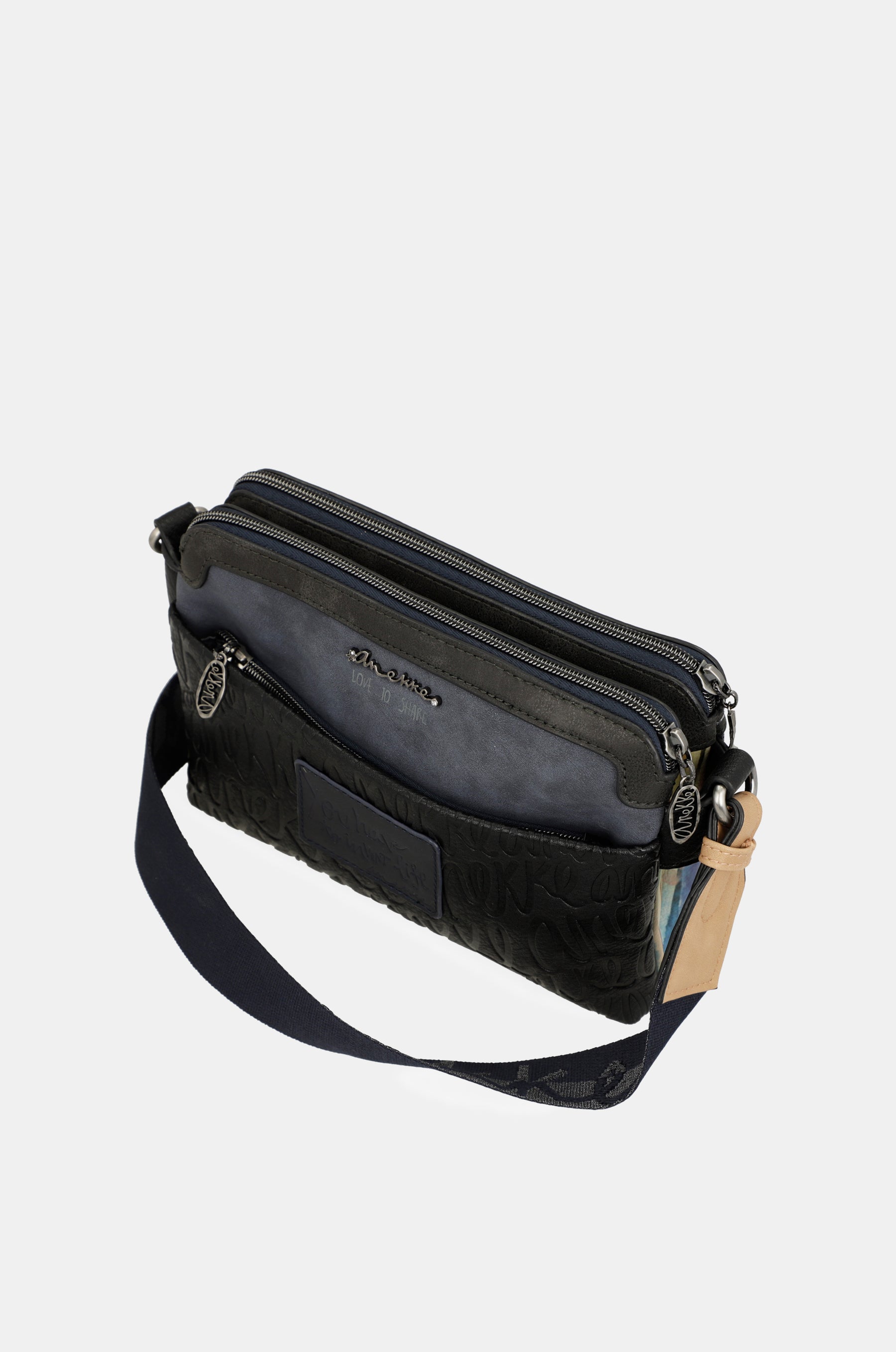 Sac bandoulière 2 compartiments bleu marine Studio