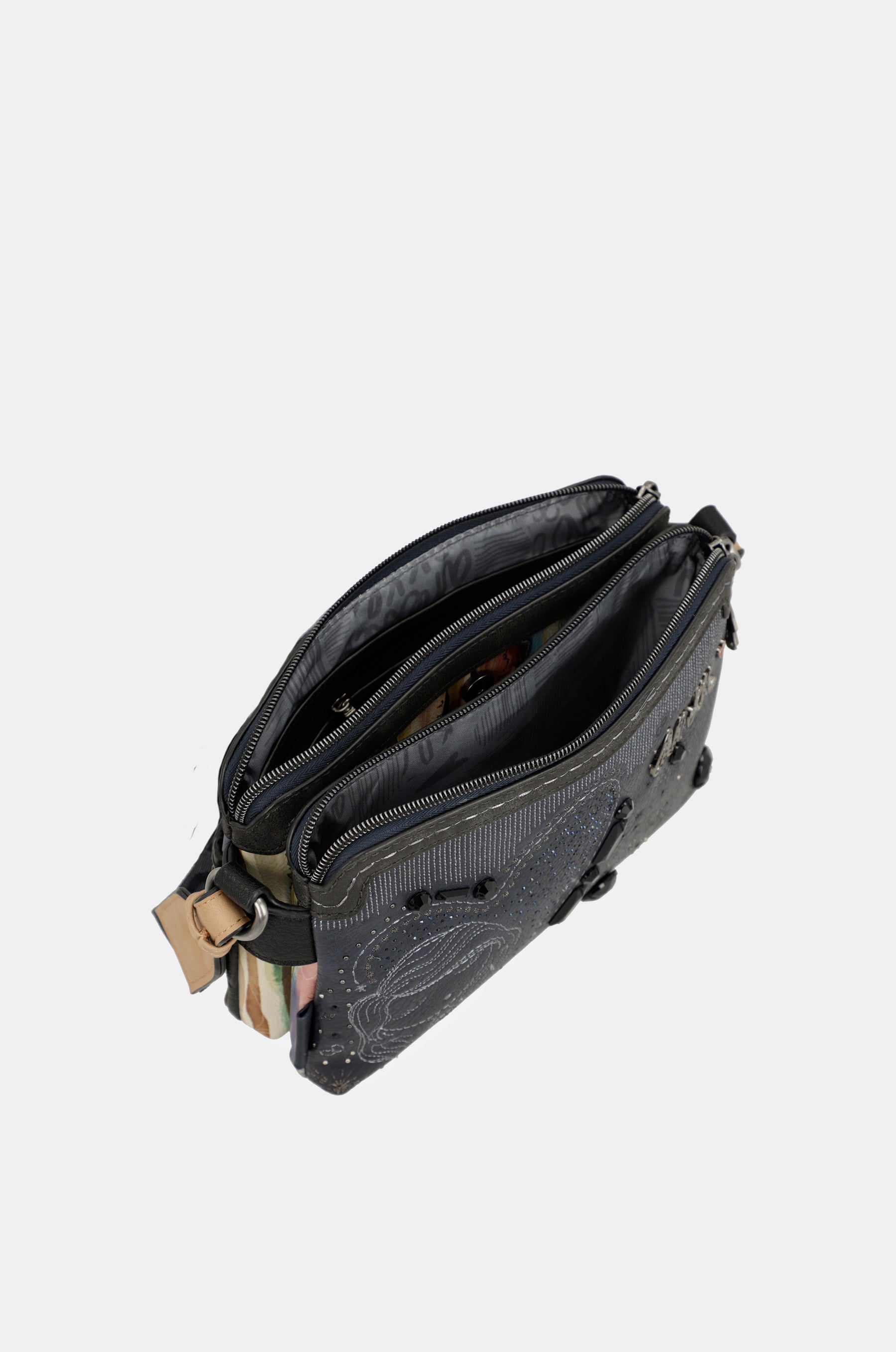 Sac bandoulière 2 compartiments bleu marine Studio