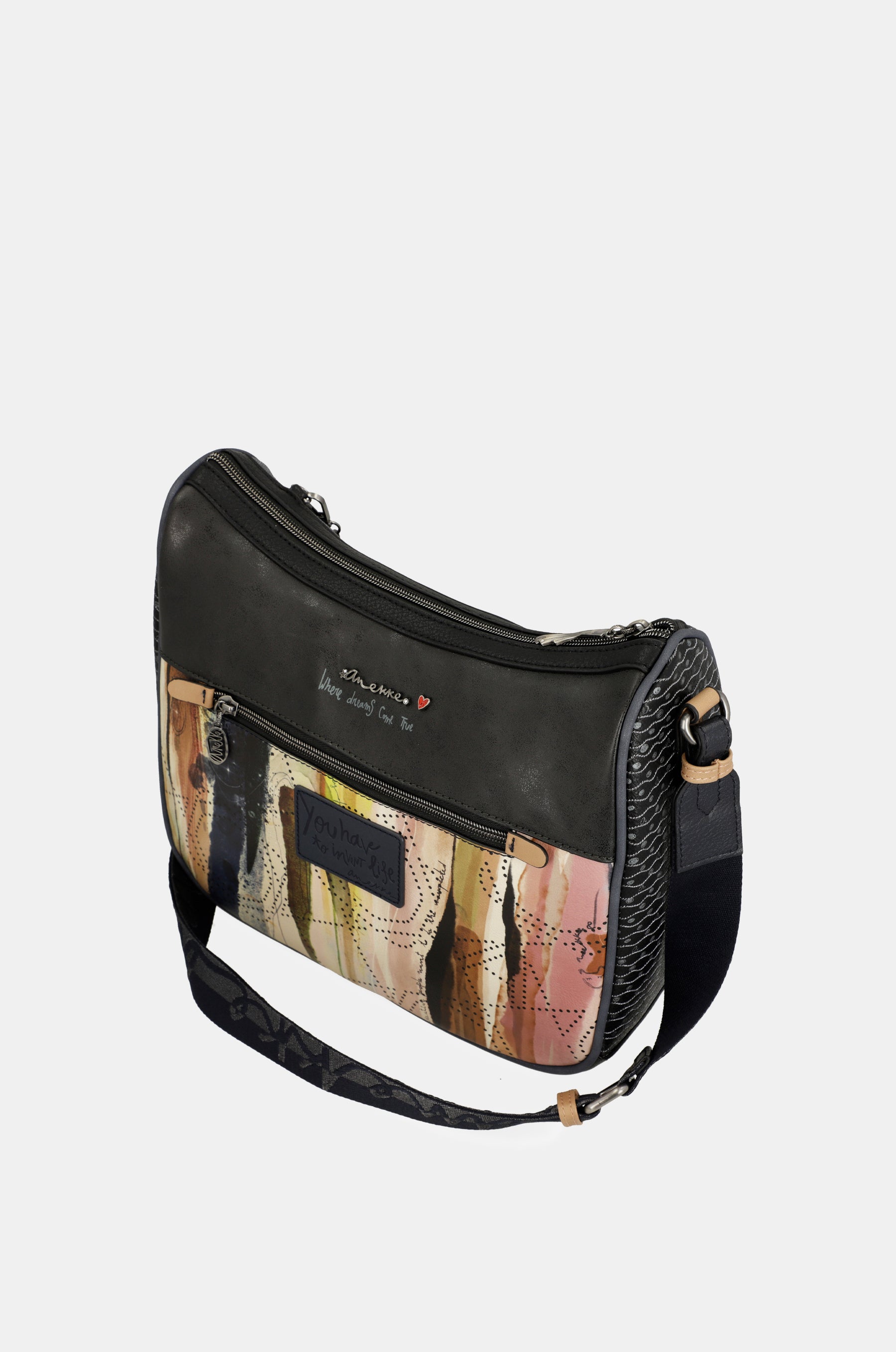 Sac bandoulière grand format bleu marine Studio