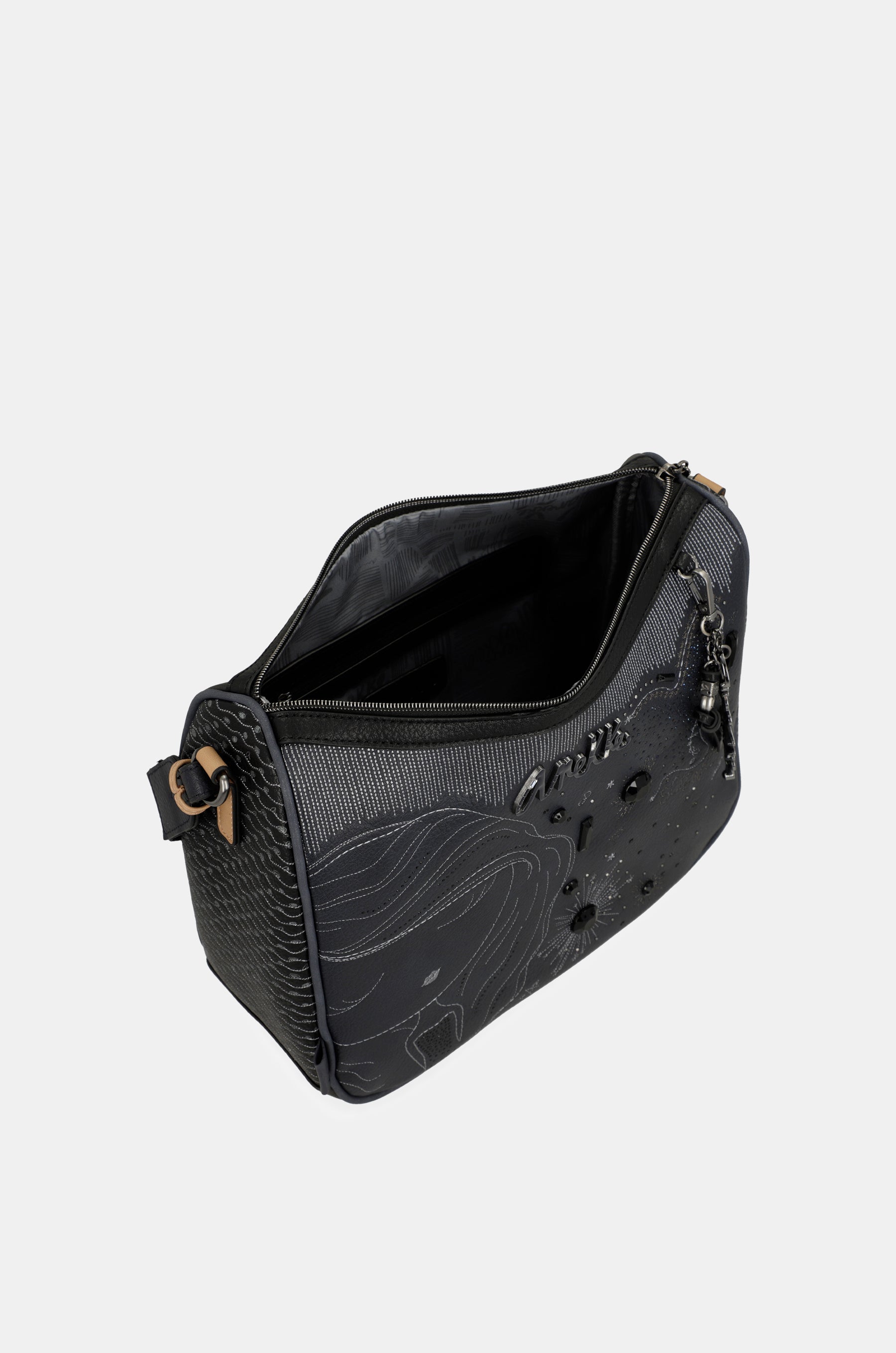 Sac bandoulière grand format bleu marine Studio