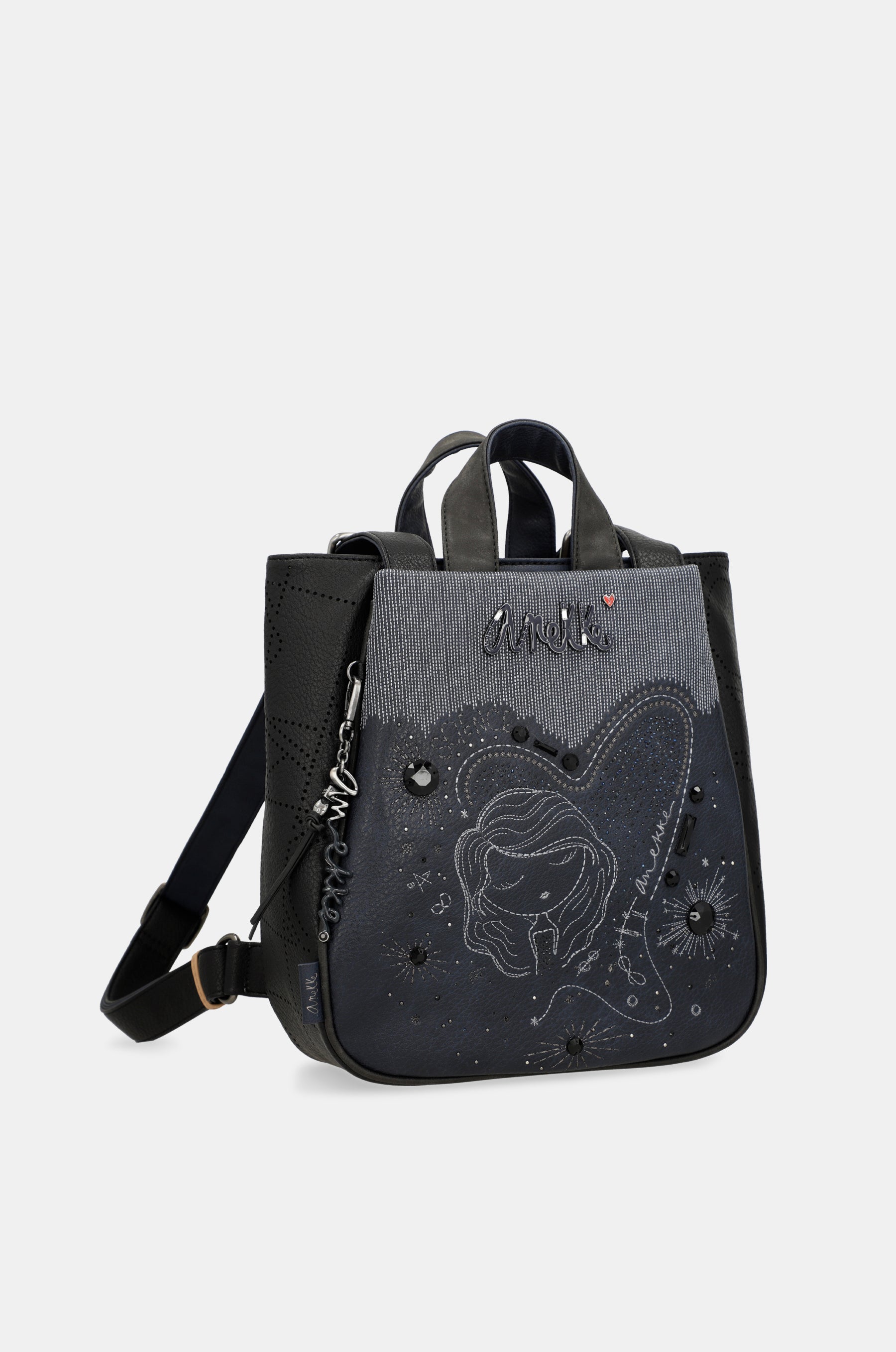 Sac à dos format moyen bleu marine Studio