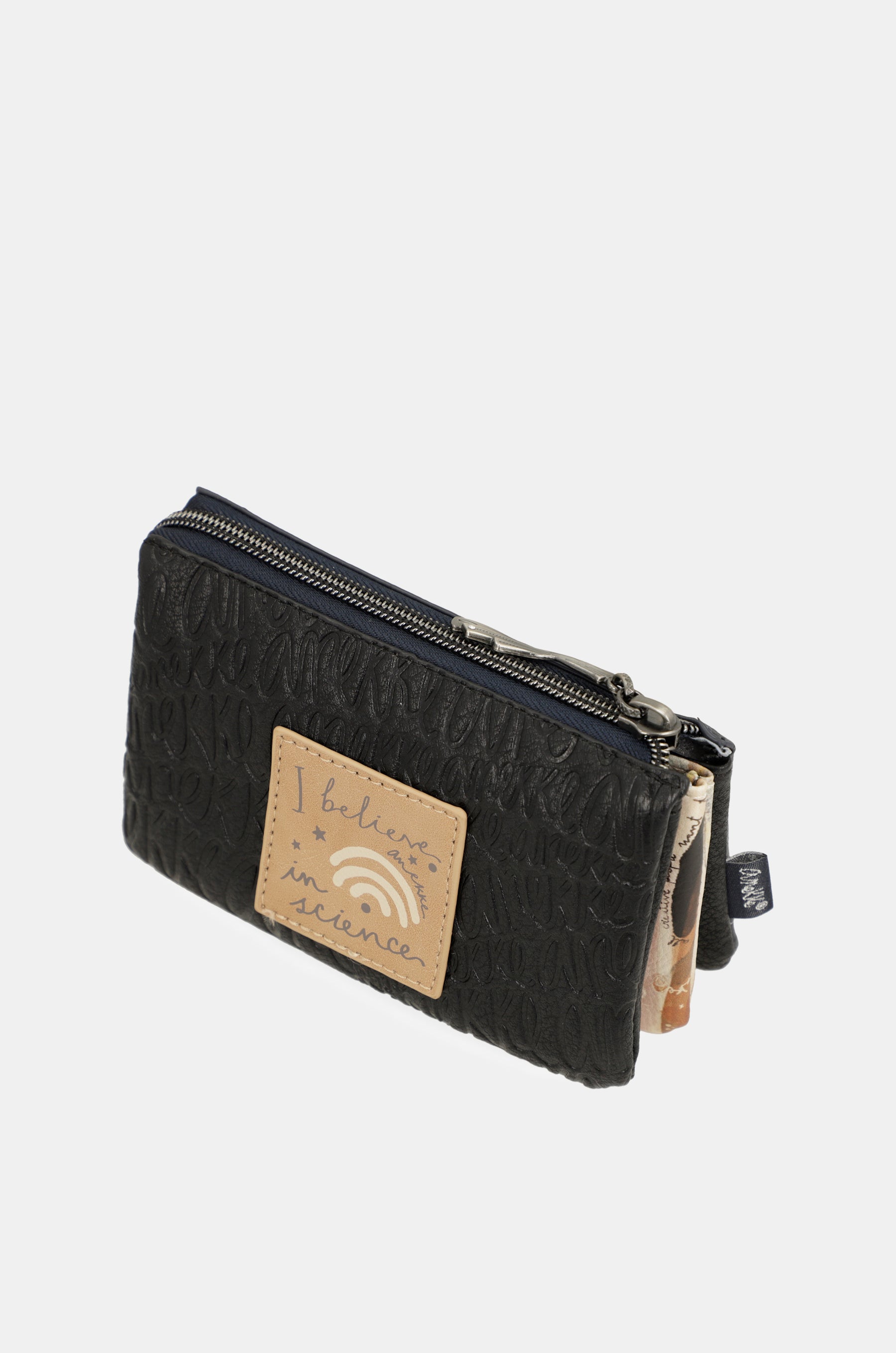Porte-monnaie triple bleu marine Studio