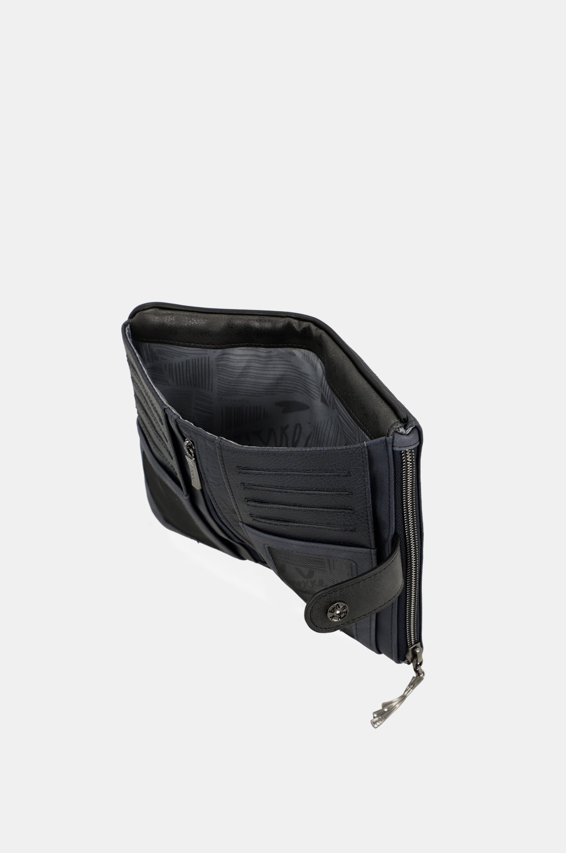 Portefeuille RFID souple bleu marine Studio