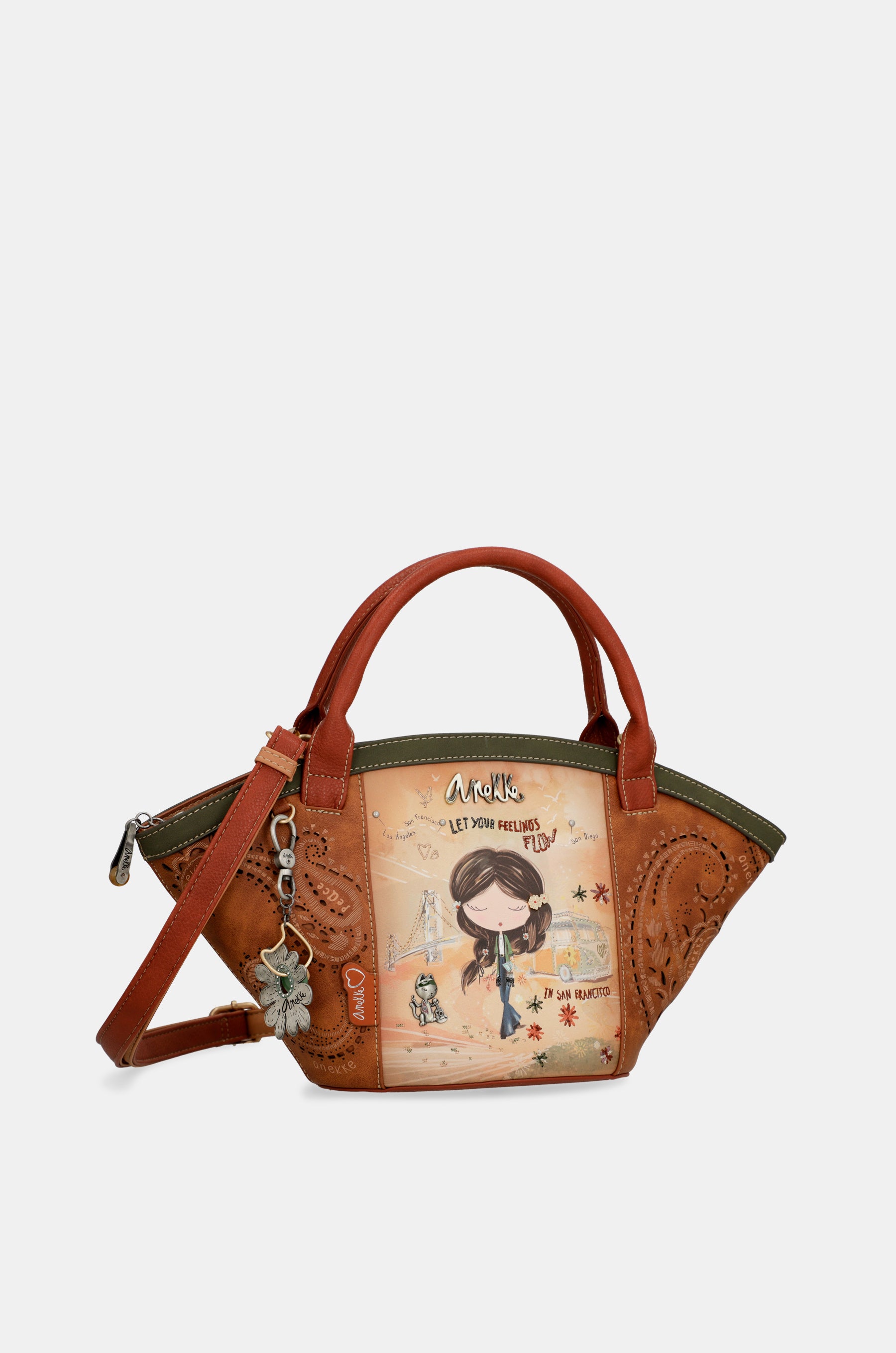 Sac panier camel Peace & Love