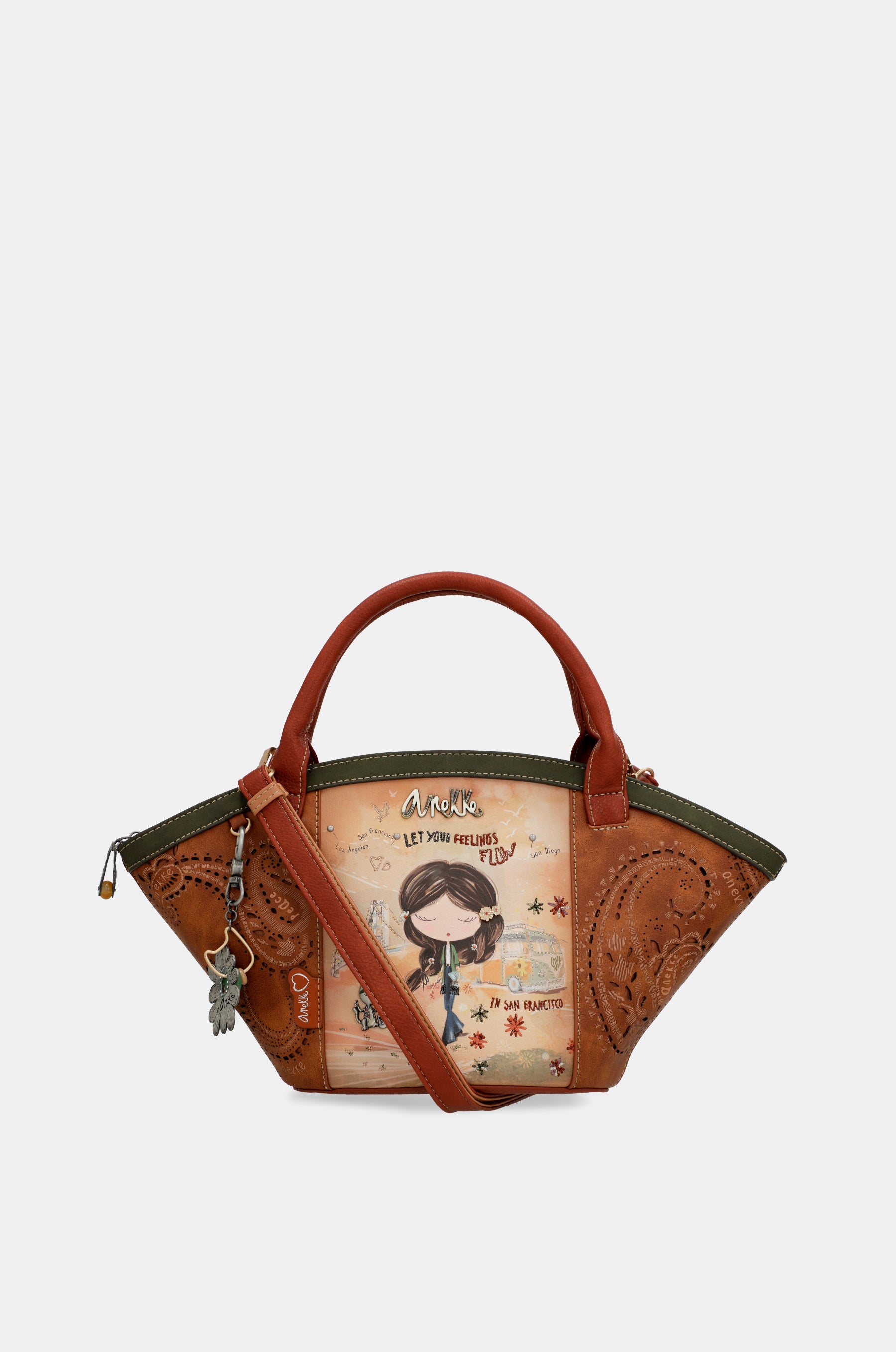 Sac panier camel Peace & Love