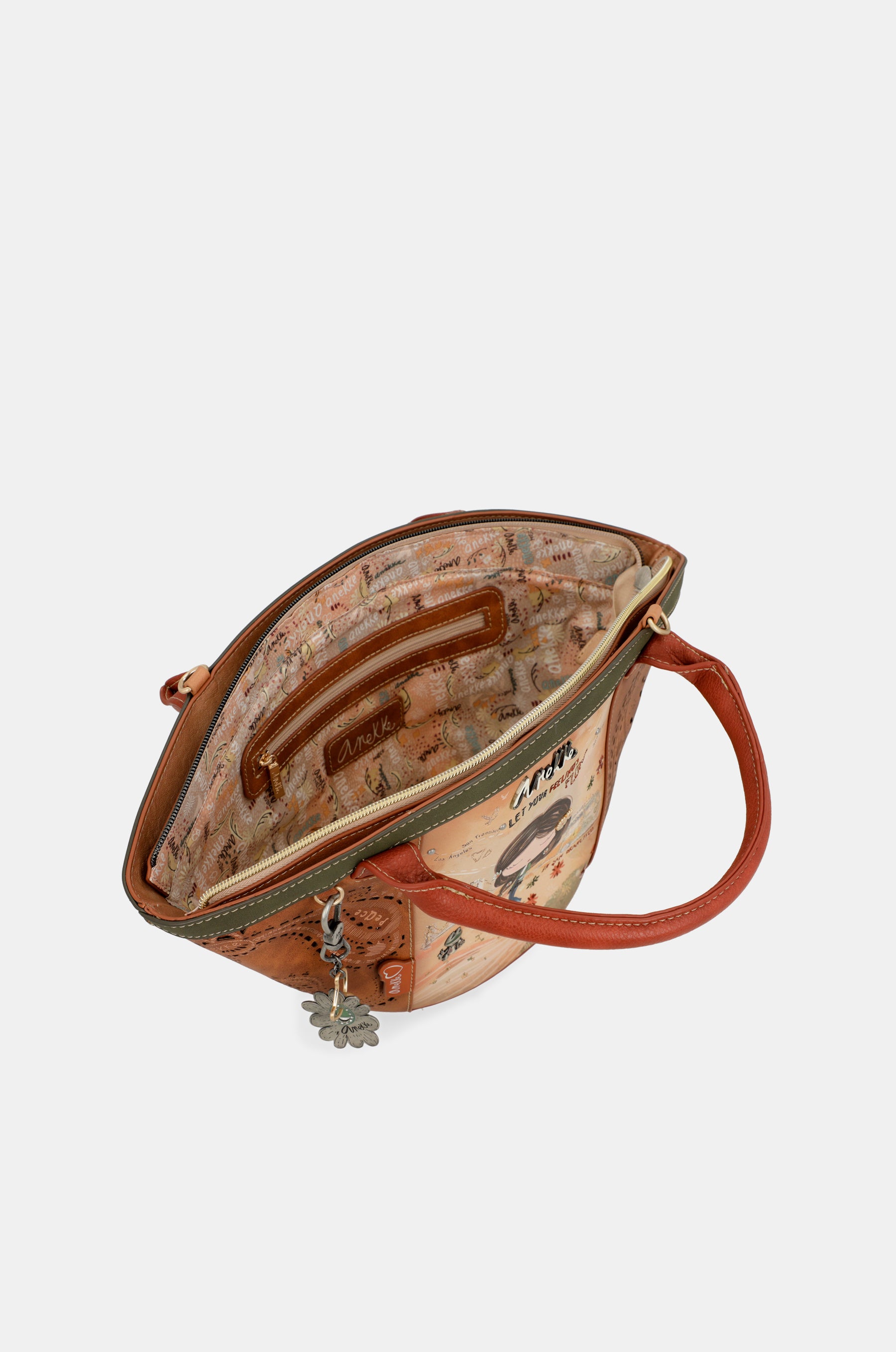Sac panier camel Peace & Love