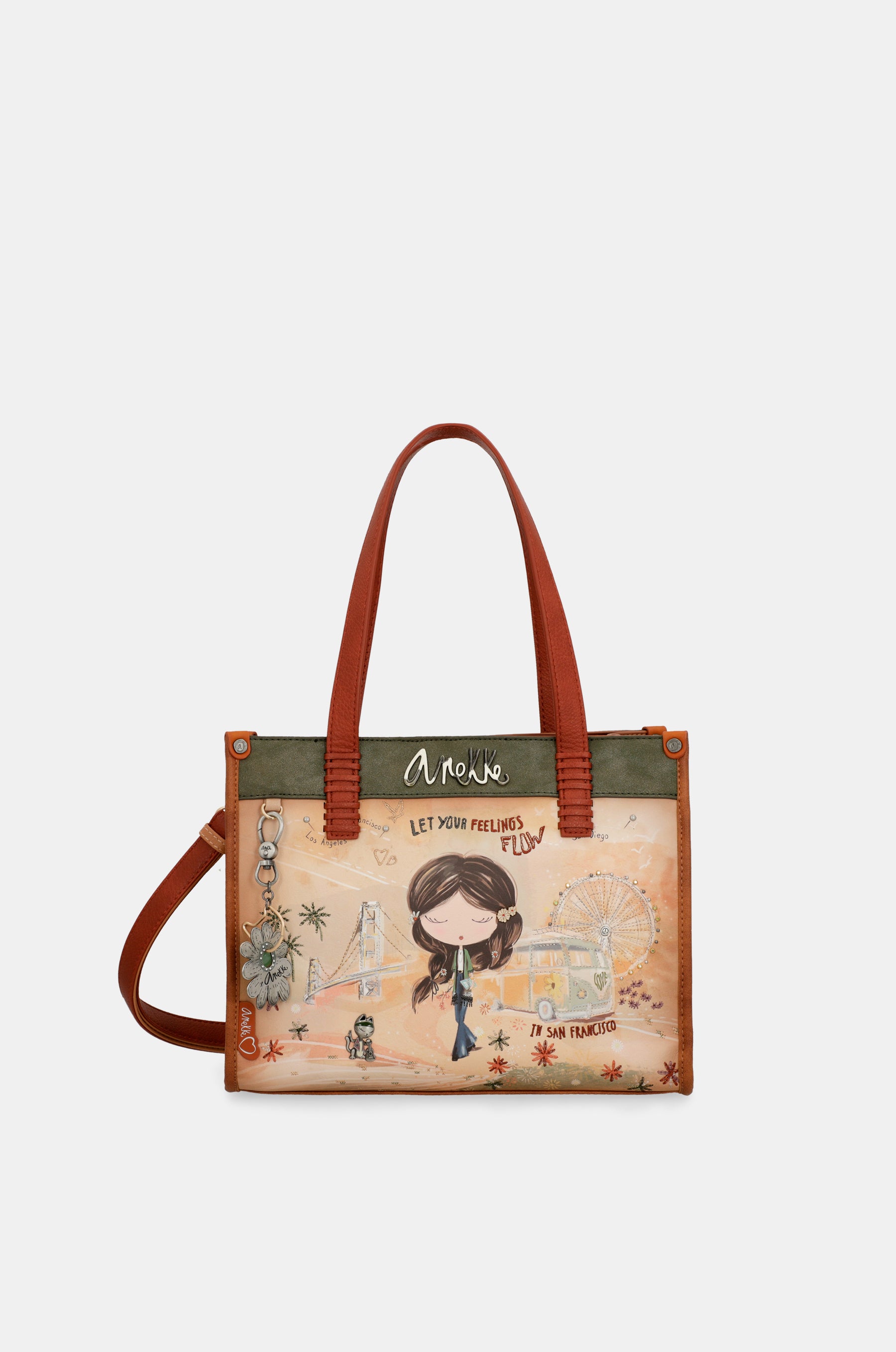 Sac cabas camel Peace & Love