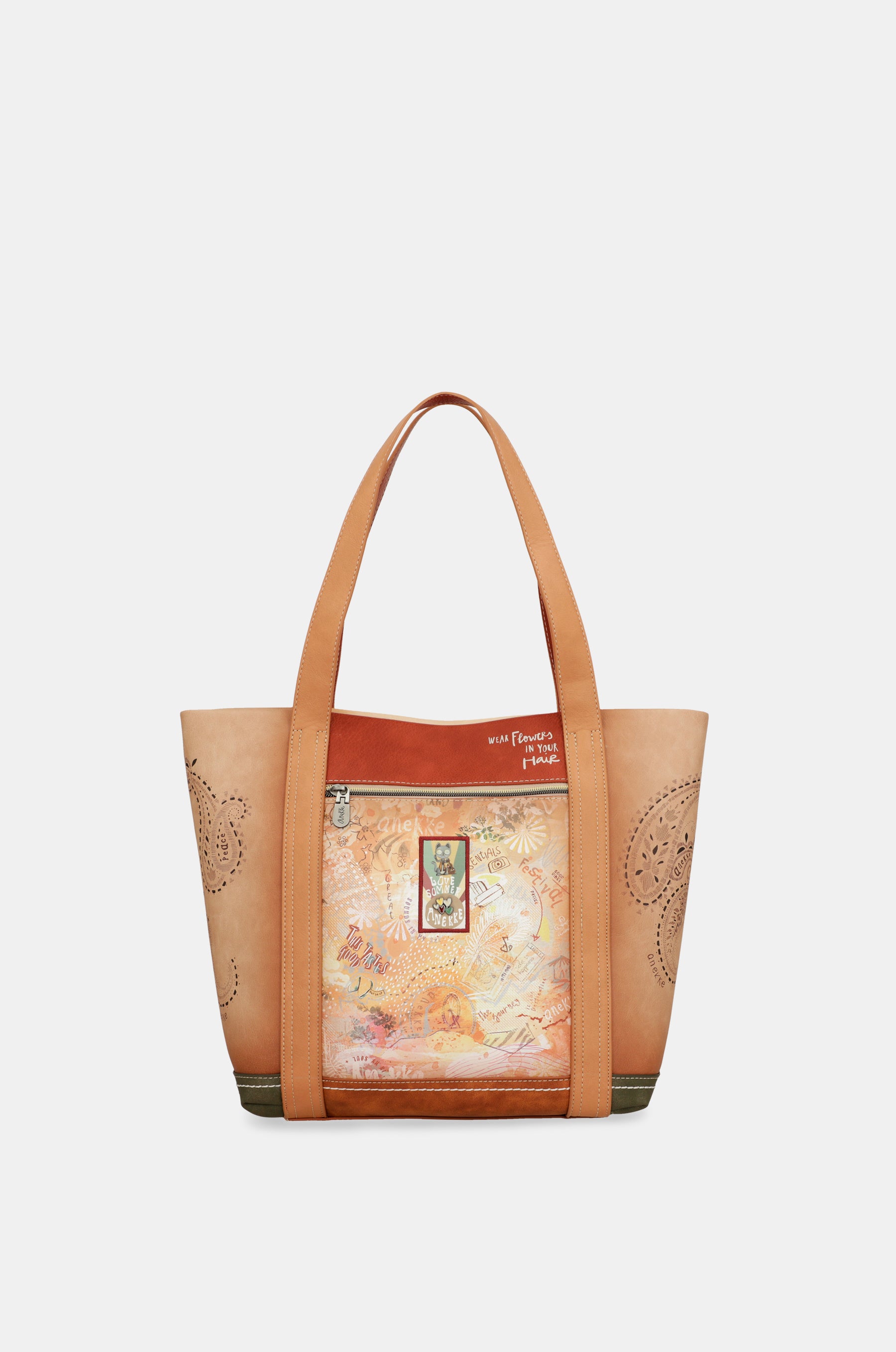 Sac shopping camel Peace & Love