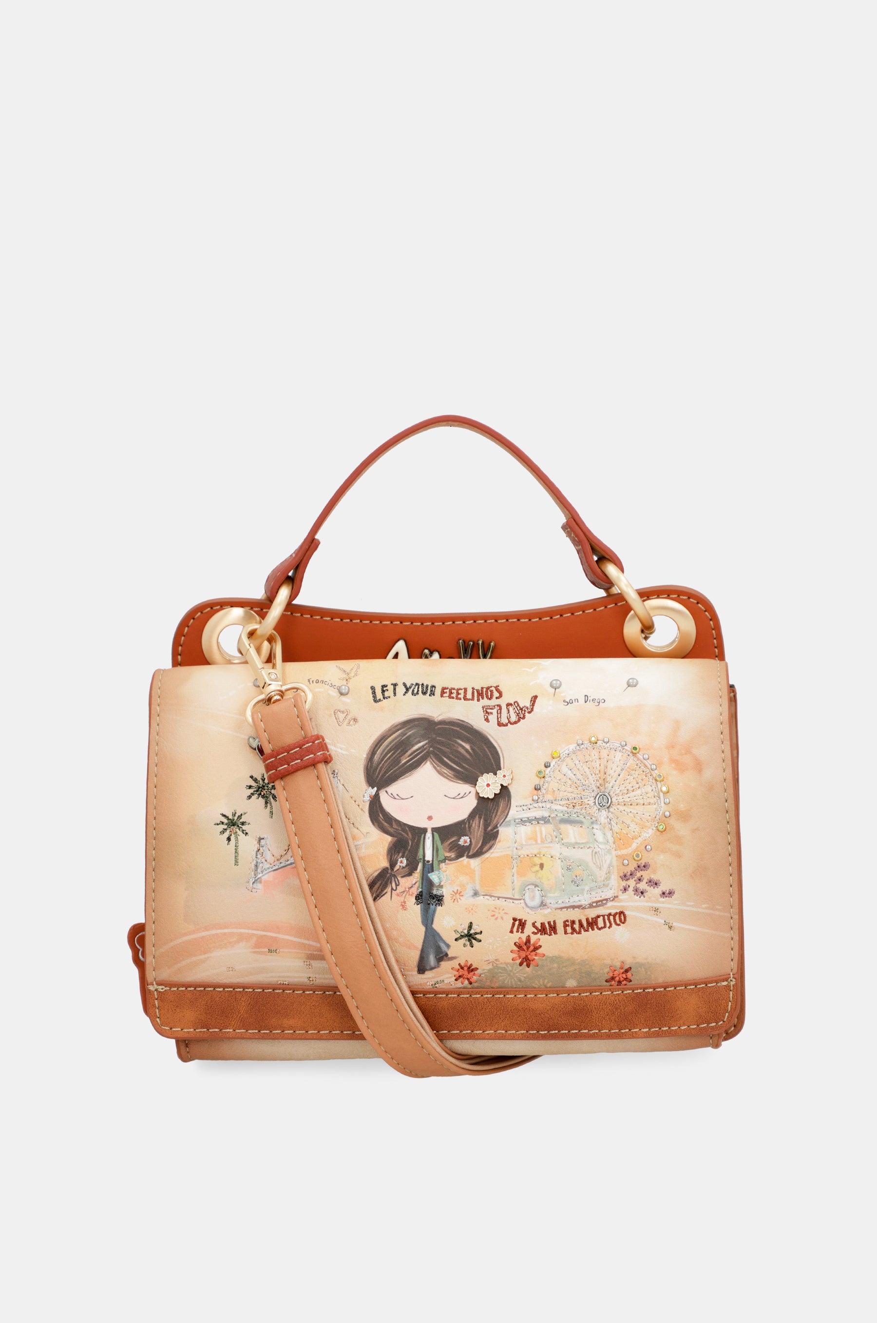 Petit sac camel Peace & Love