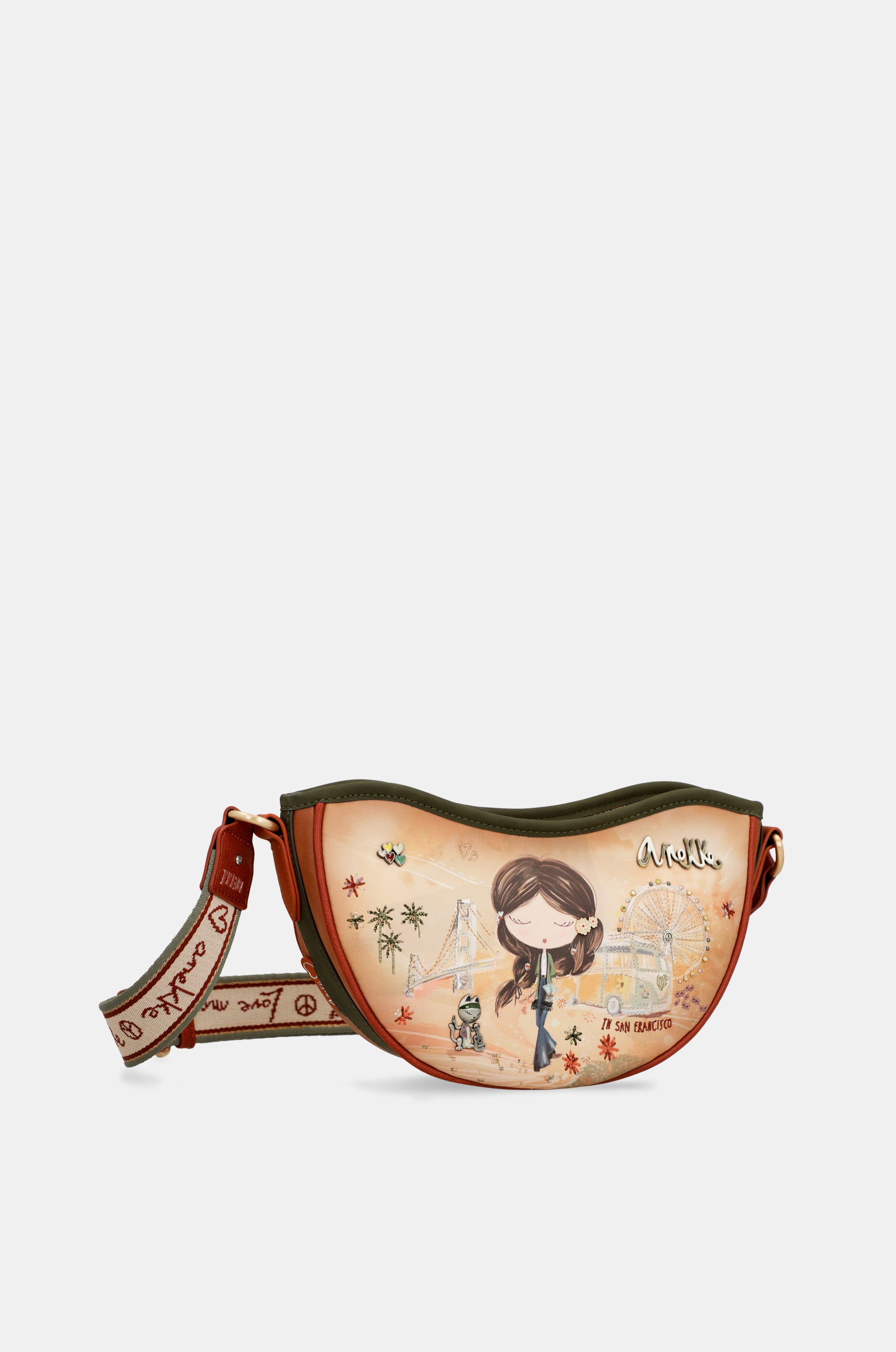 Sac ovale camel Peace & Love