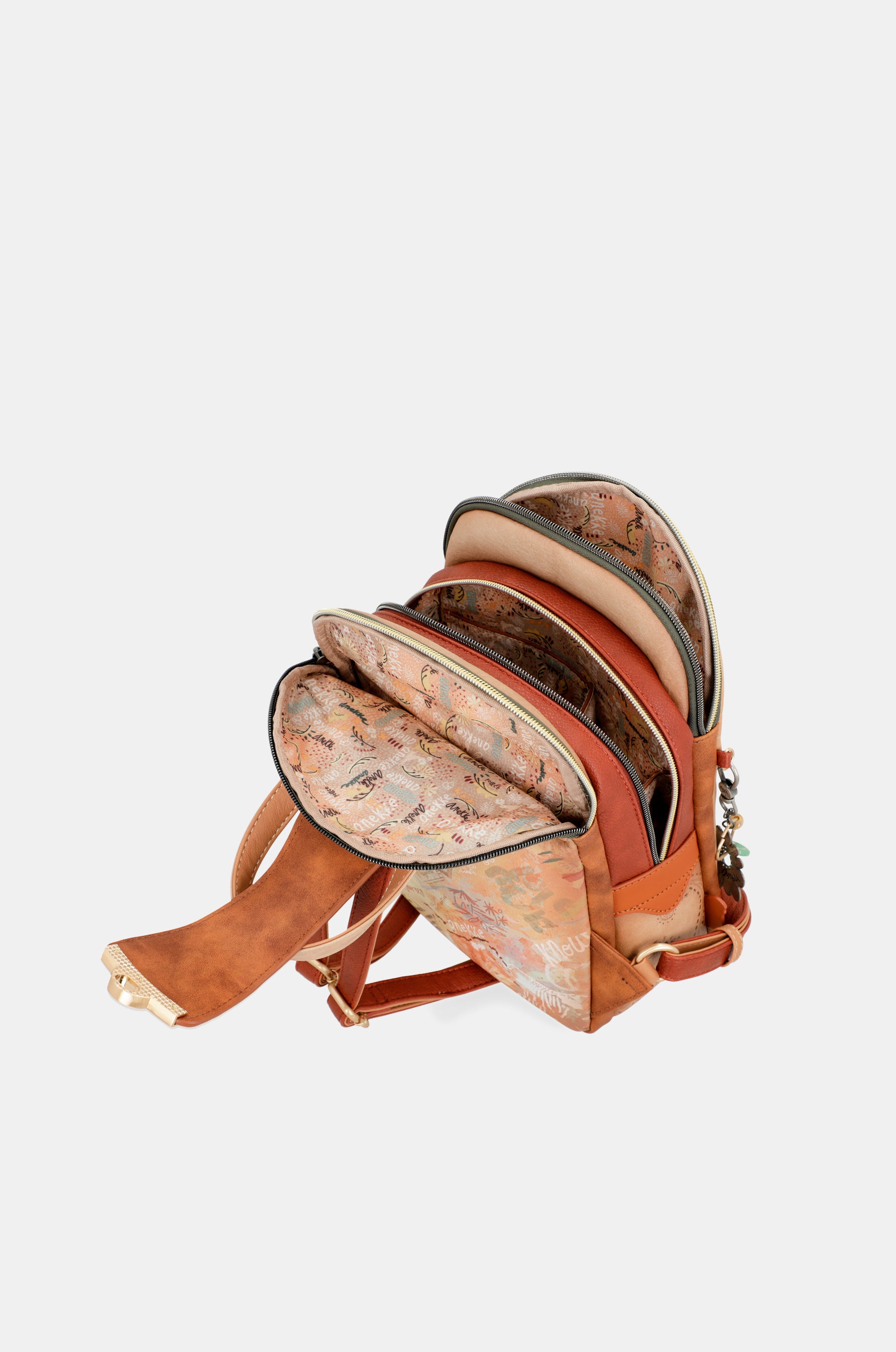 Sac à dos compartiment triple camel Peace & Love
